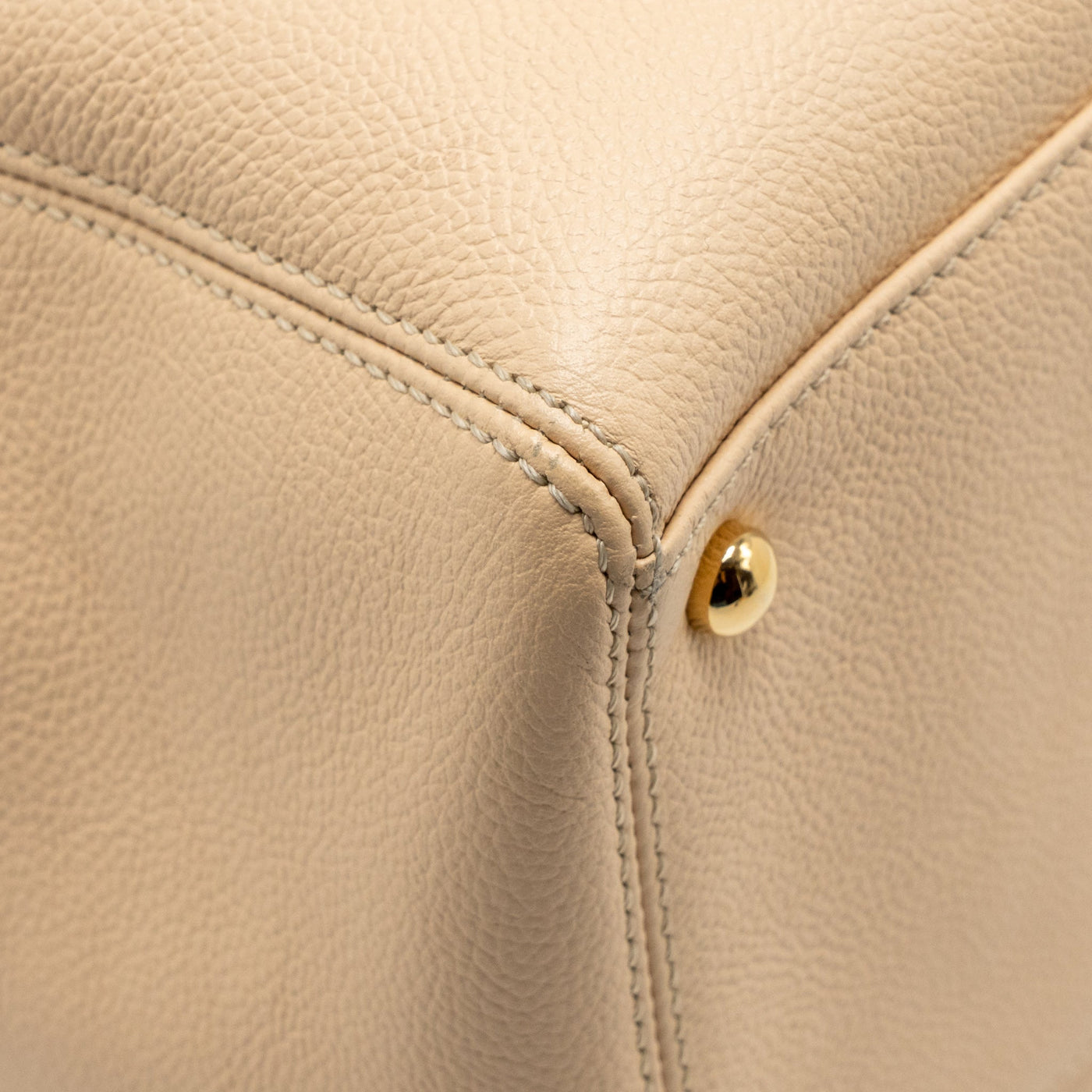 CHANEL CERF TOTE BAG CAVIAR BEIGE GHW