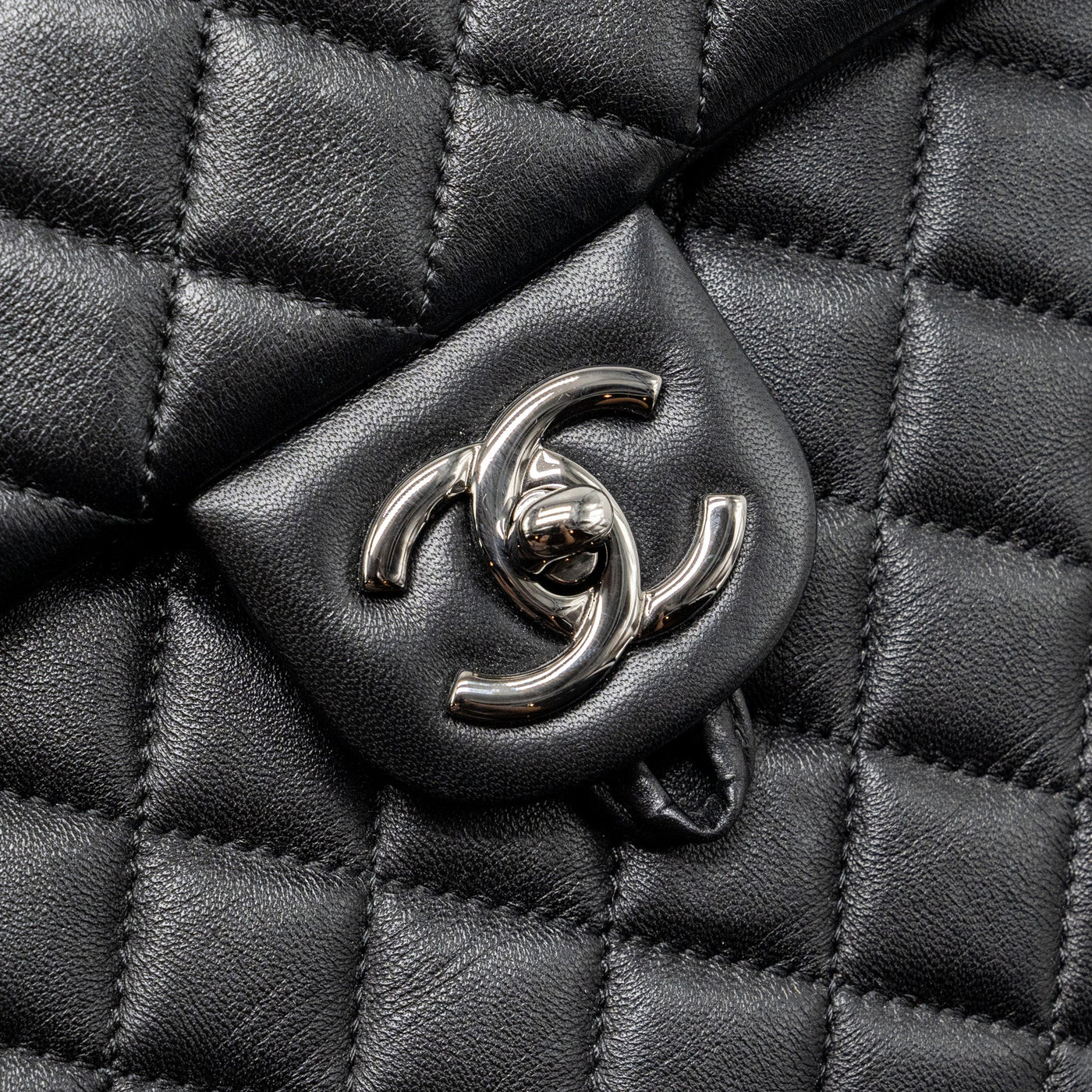 CHANEL SMALL URBAN SPIRIT BACKPACK LAMBSKIN BLACK WITH BLACK HARDWARE