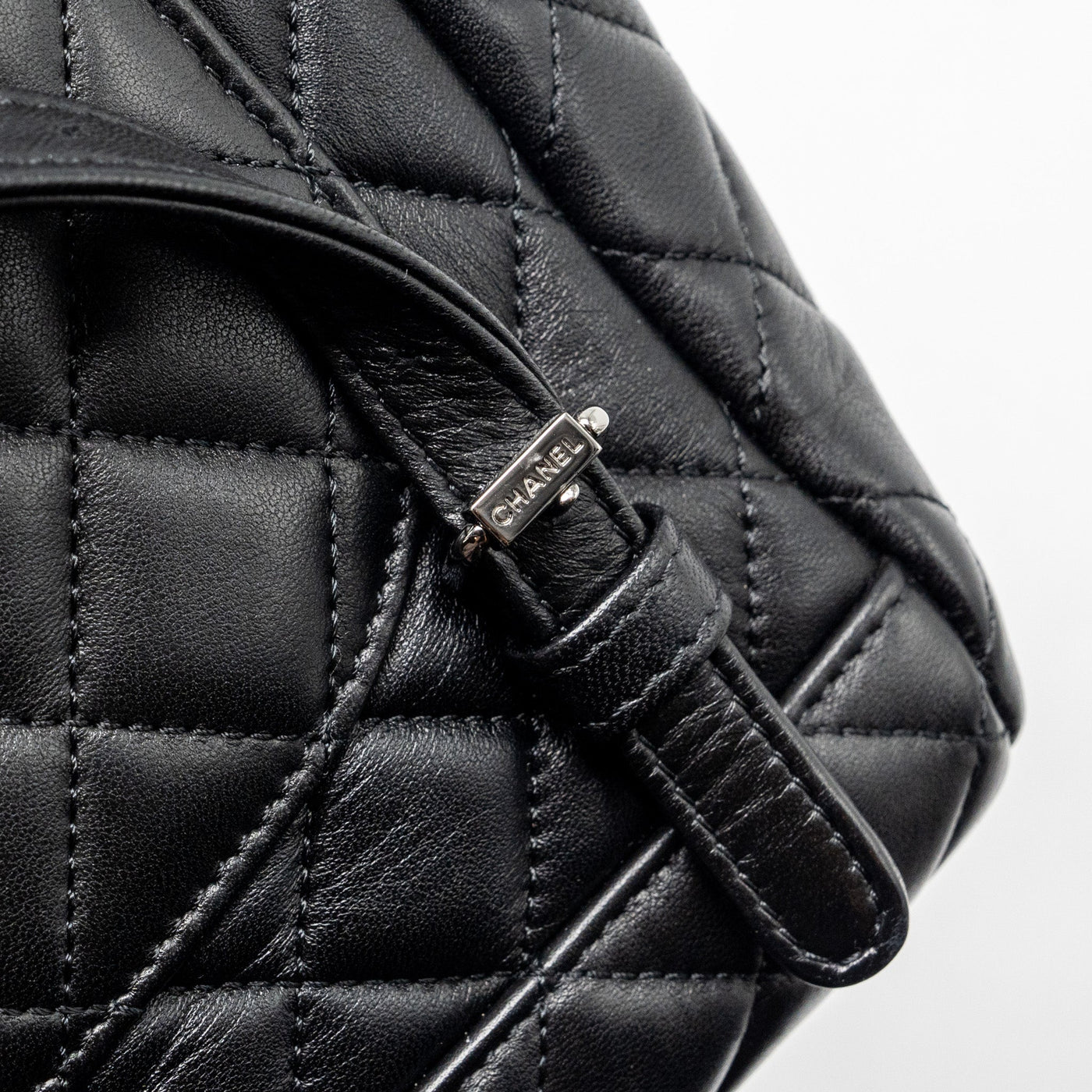 CHANEL SMALL URBAN SPIRIT BACKPACK LAMBSKIN BLACK WITH BLACK HARDWARE