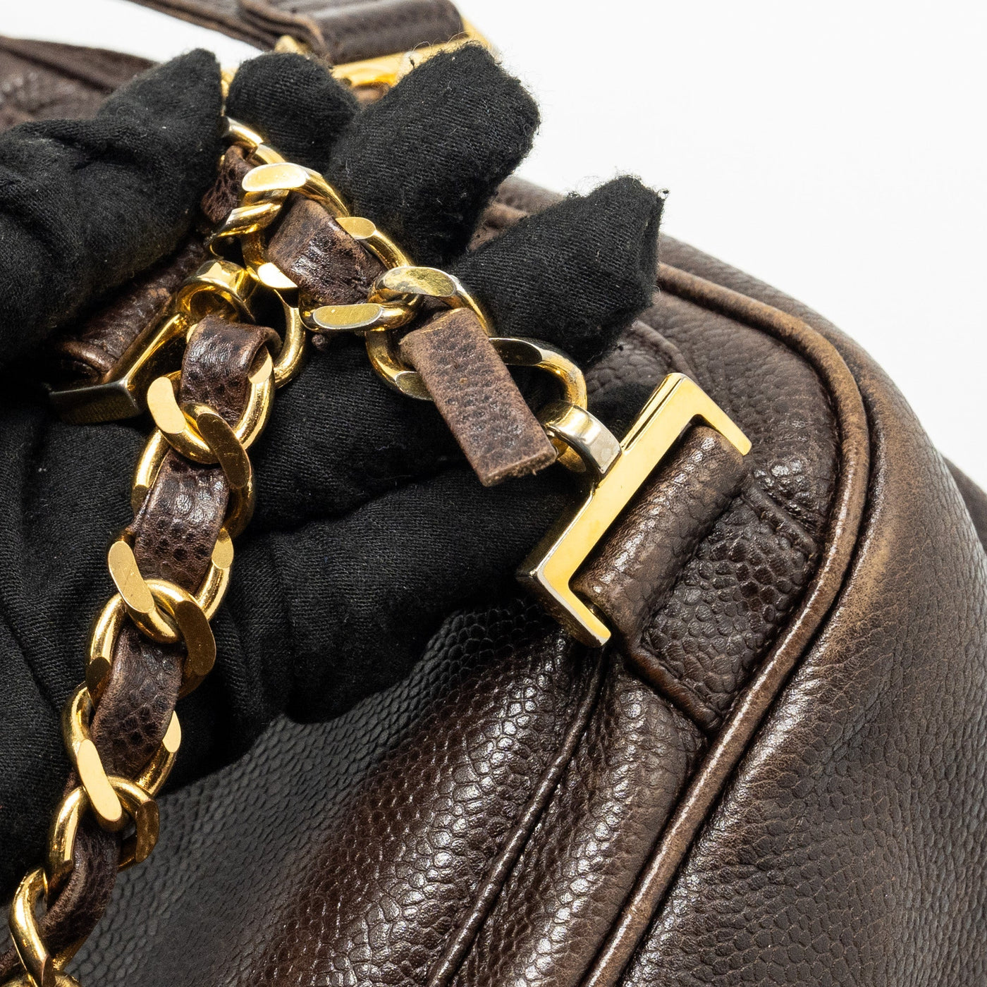 CHANEL VINTAGE FLAP BACKPACK CAVIAR BROWN GHW