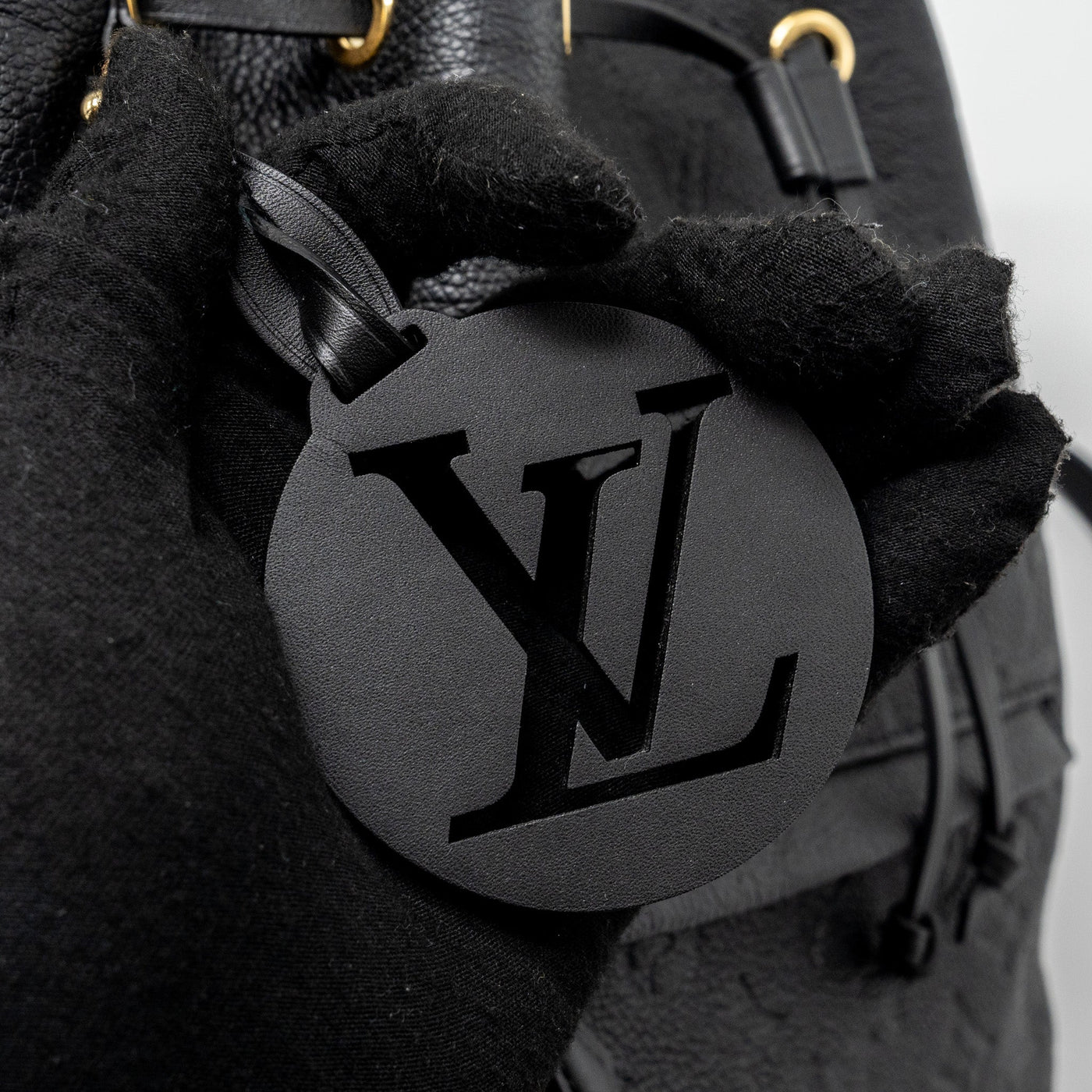 LOUIS VUITTON MONTSOURIS PM BACKPACK MONOGRAM EMPREINTE BLACK GHW