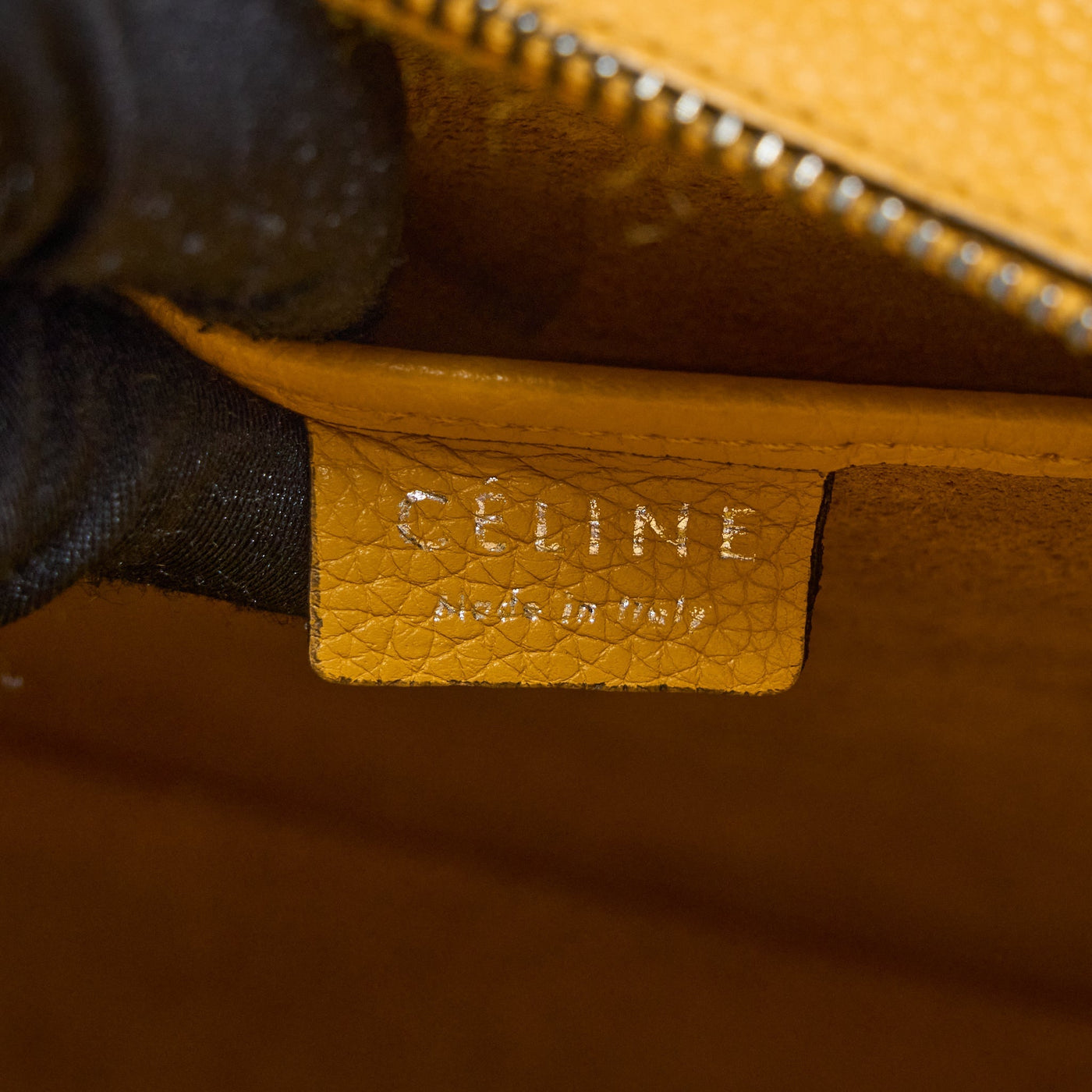 CELINE NANO LUGGAGE BAG CALFSKIN YELLOW SHW