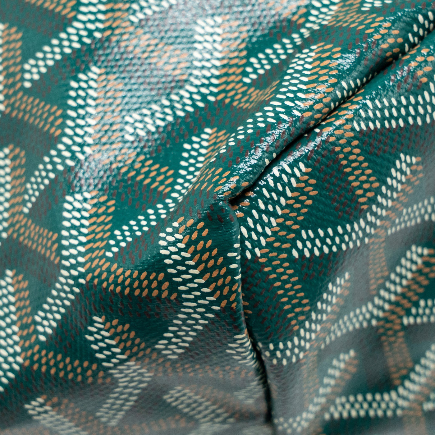 GOYARD SAINT LOUIS GM TOTE GOYARDINE CANVAS/CALFSKIN GREEN SHW