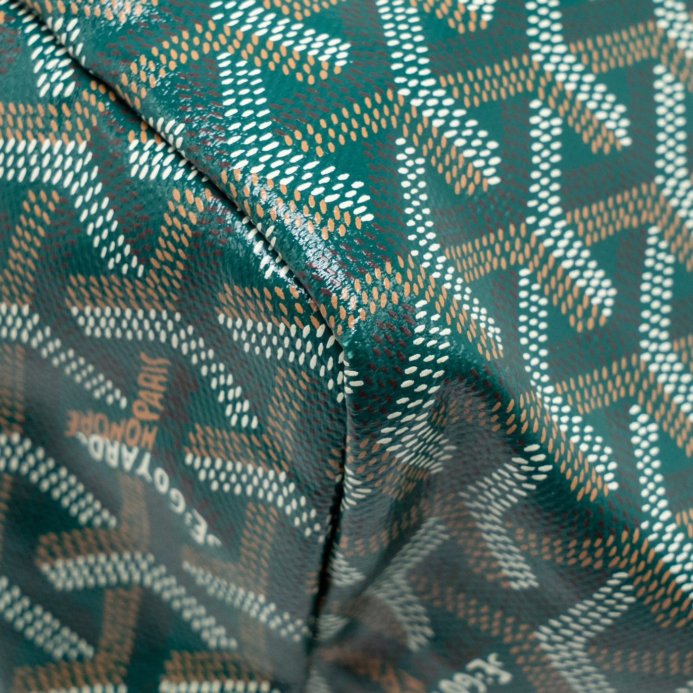 GOYARD SAINT LOUIS GM TOTE GOYARDINE CANVAS/CALFSKIN GREEN SHW