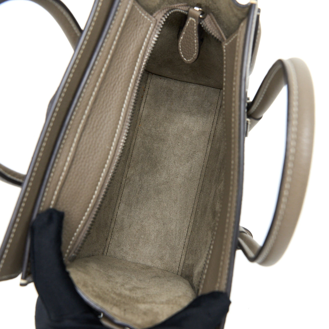 CELINE NANO LUGGAGE BAG CALFSKIN GREY SHW