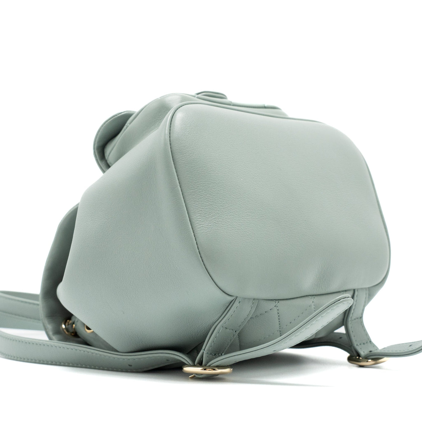 CHANEL 23C MINI DUMA BACKPACK CALFSKIN LIGHT GREY LGHW (MICROCHIP)
