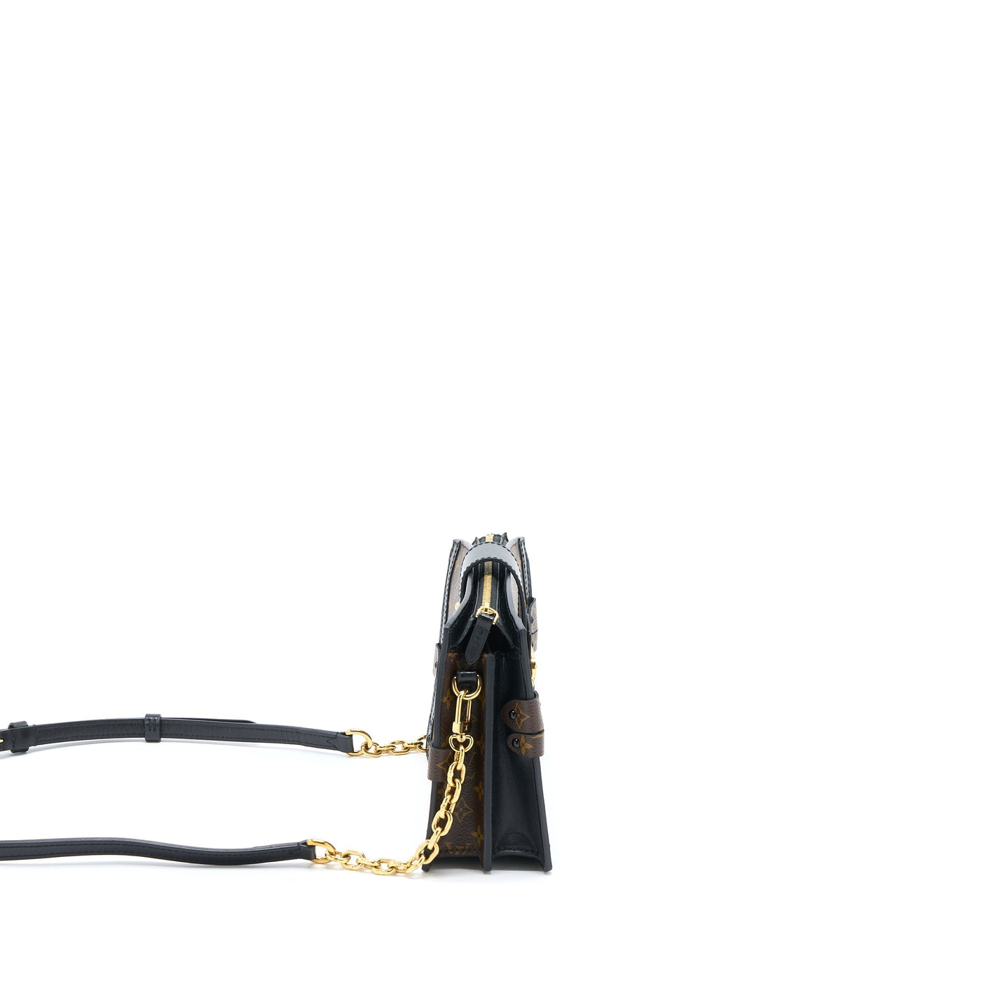 LOUIS VUITTON TRUNK CLUTCH MONOGRAM REVERSE CANVAS GHW