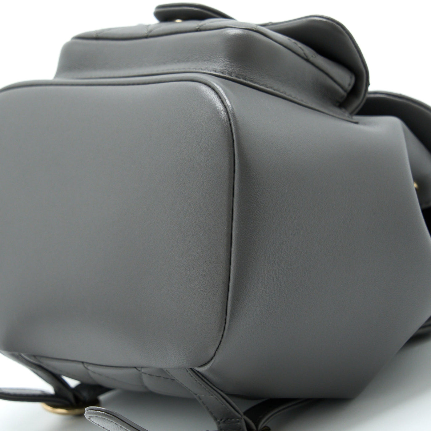 CHANEL 22A DUMA BACKPACK LAMBSKIN DARK GREY LGHW (MICROCHIP)