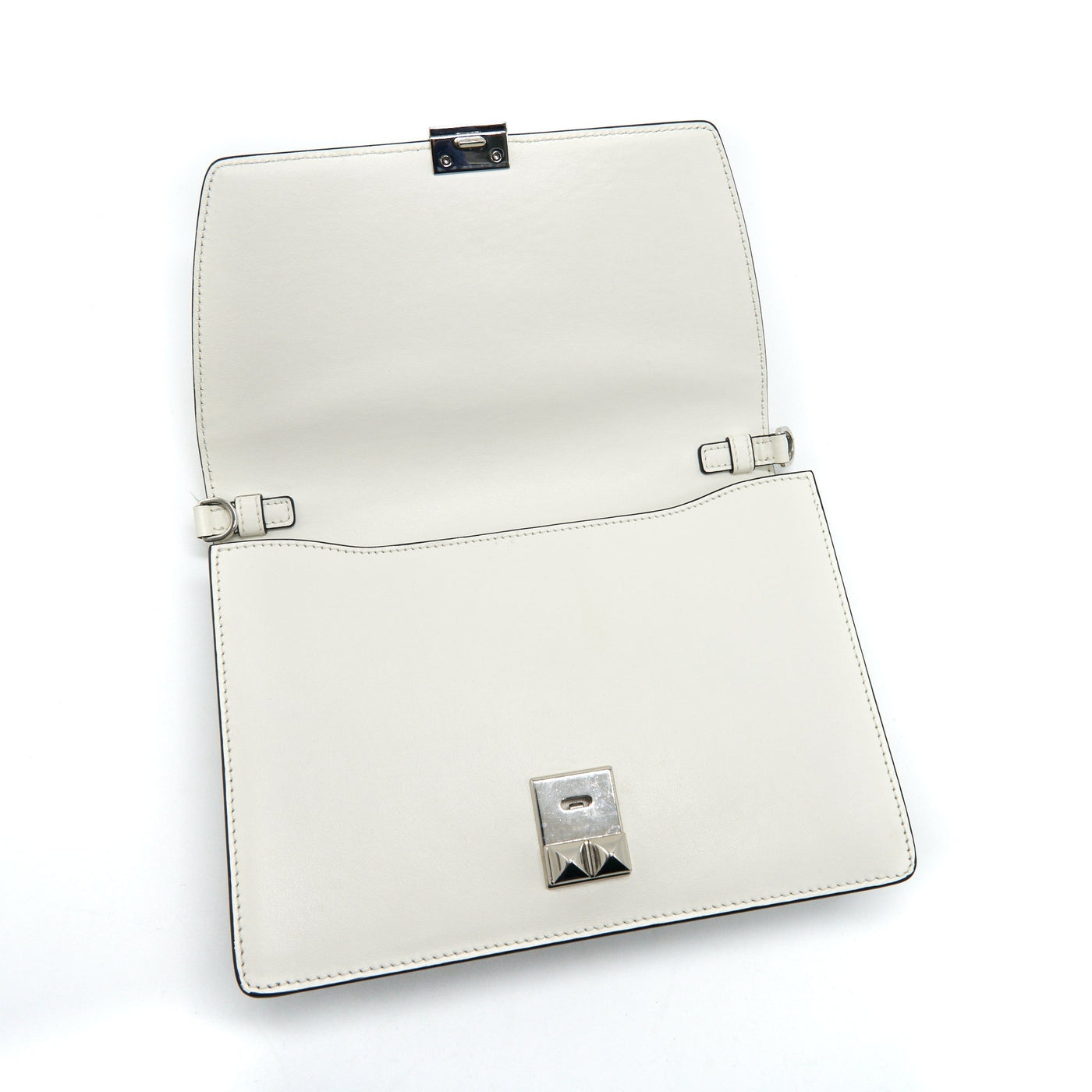 PRADA WOMAN'S MESSENGER BAG WHITE WITH SHW