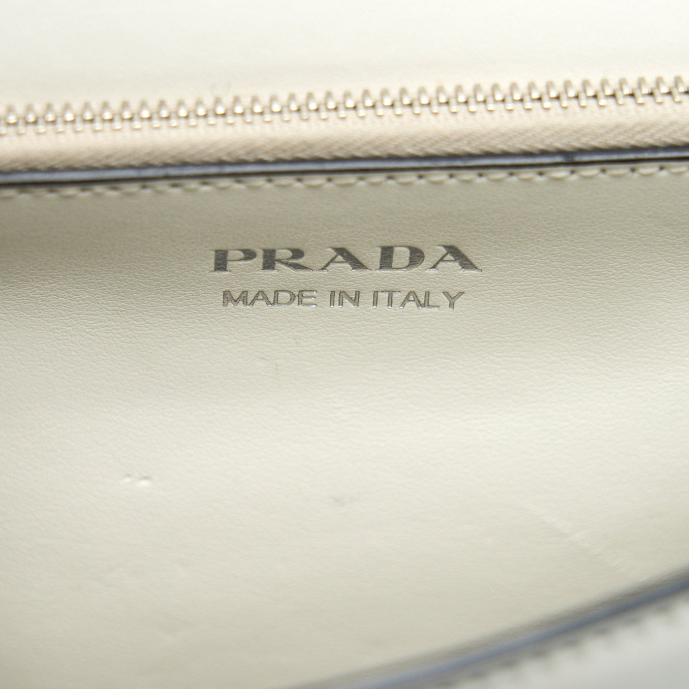 PRADA WOMAN'S MESSENGER BAG WHITE WITH SHW