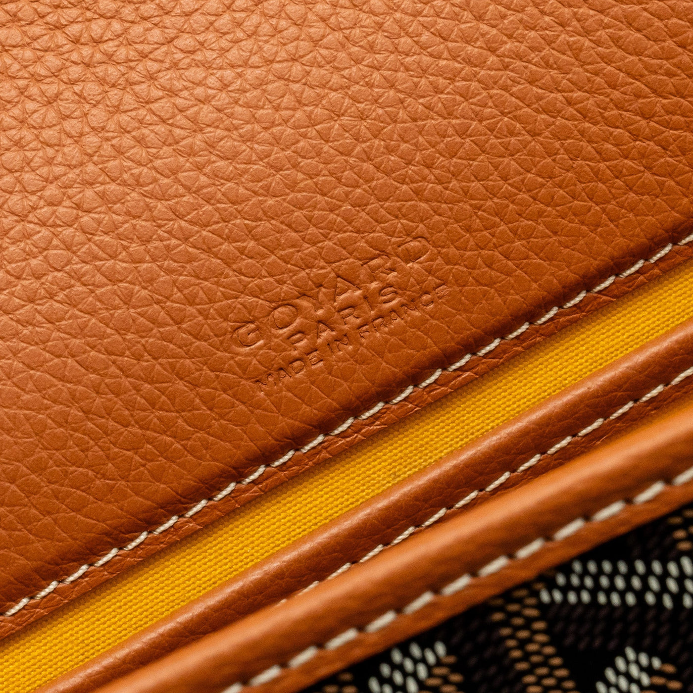 GOYARD BELVEDERE PM MESSENGER BAG GOYARDINE CANVAS/CALFSKIN TAN SHW