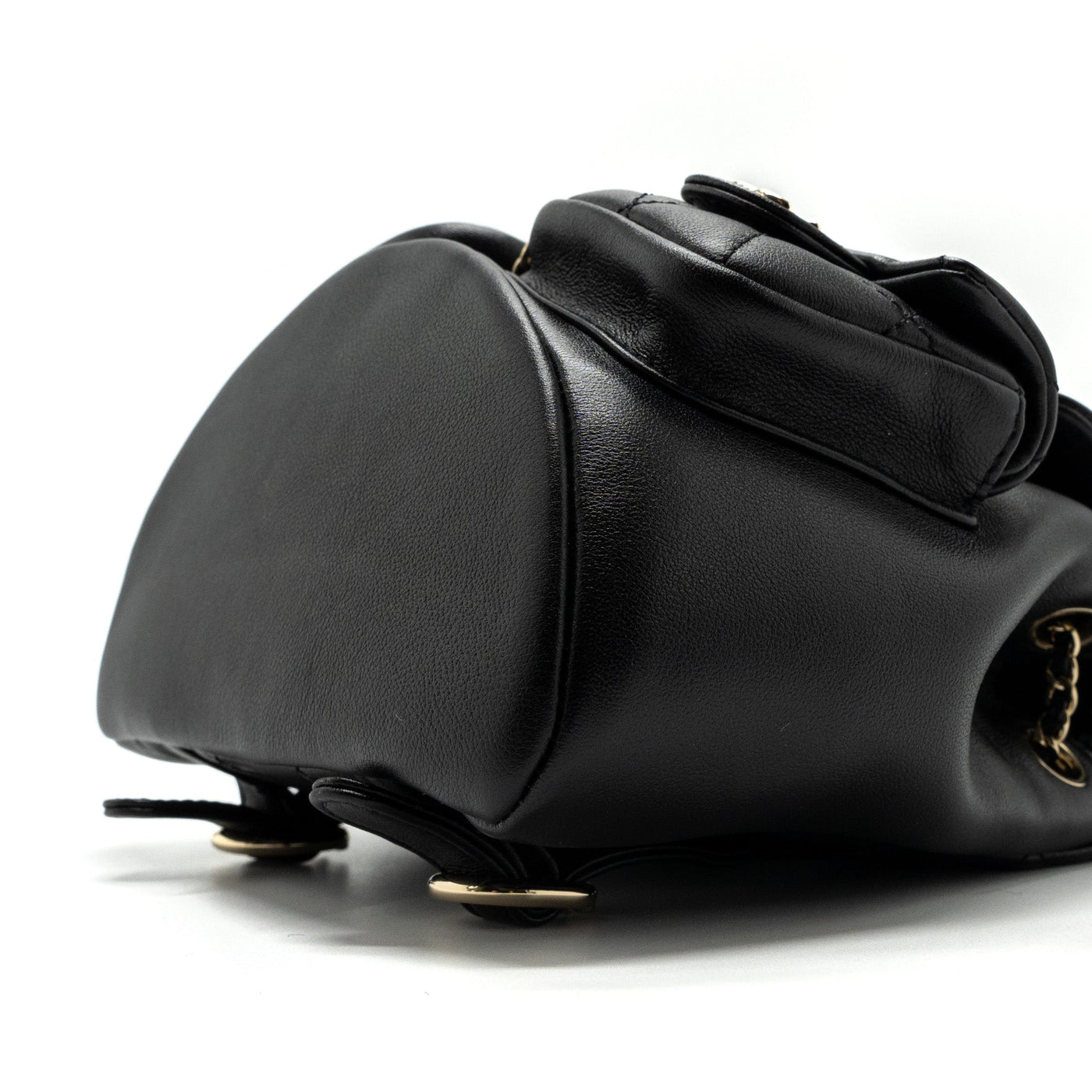 CHANEL 23A MINI TRIPLE PACK BACKPACK CALFSKIN BLACK LGHW (MICROCHIP )