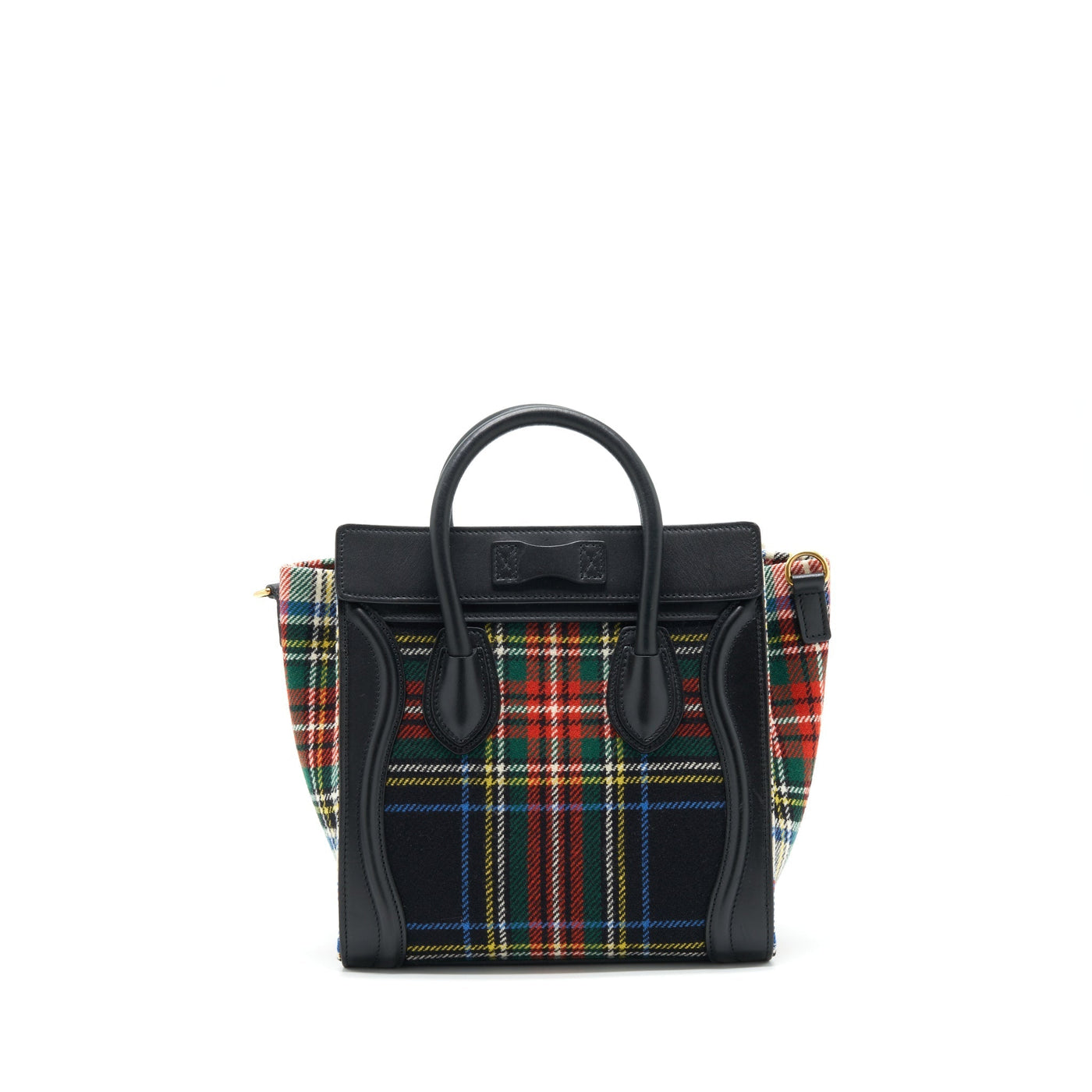 CELINE NANO LUGGAGE BAG FABRIC/ LEATHER MULTICOLOUR