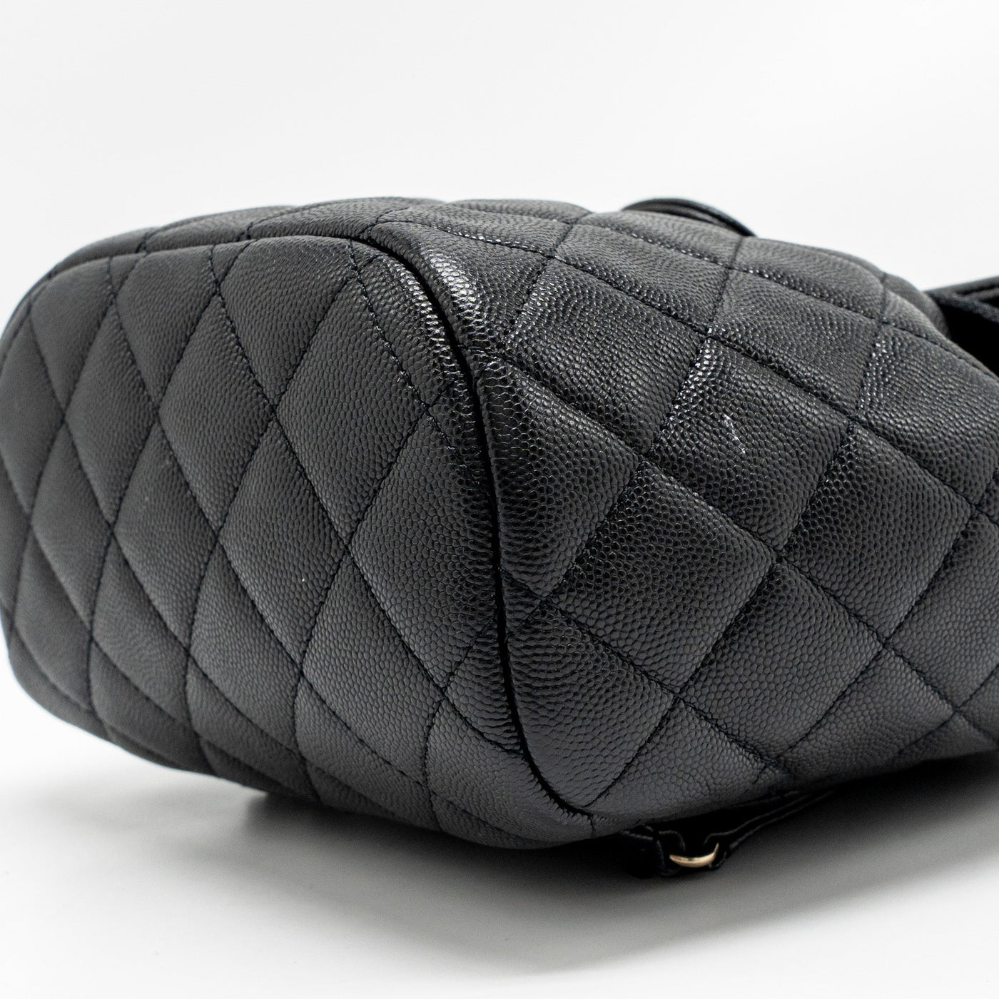 CHANEL QUILTED MINI BACKPACK CAVIAR BLACK LGHW (MICROCHIP)