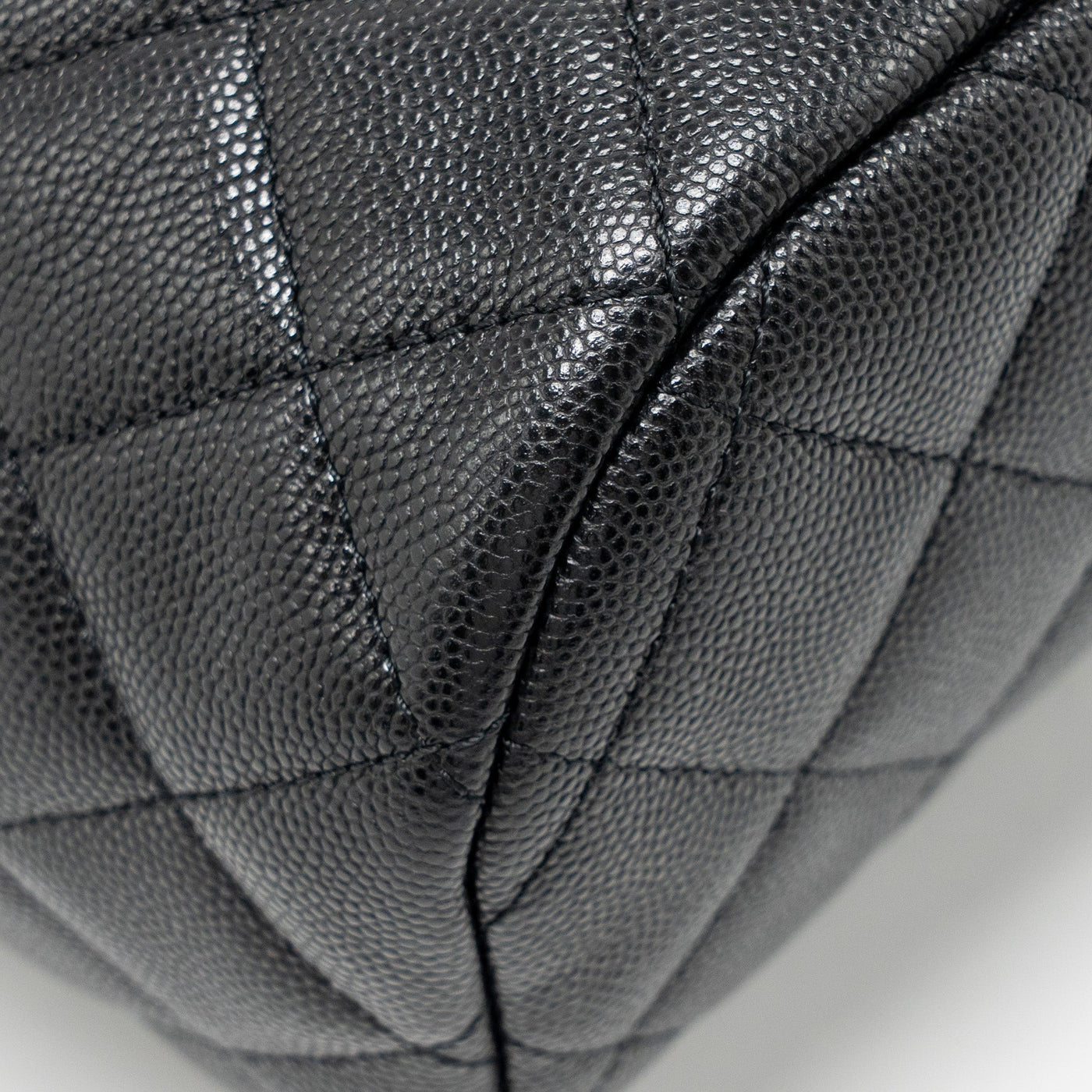 CHANEL QUILTED MINI BACKPACK CAVIAR BLACK LGHW (MICROCHIP)