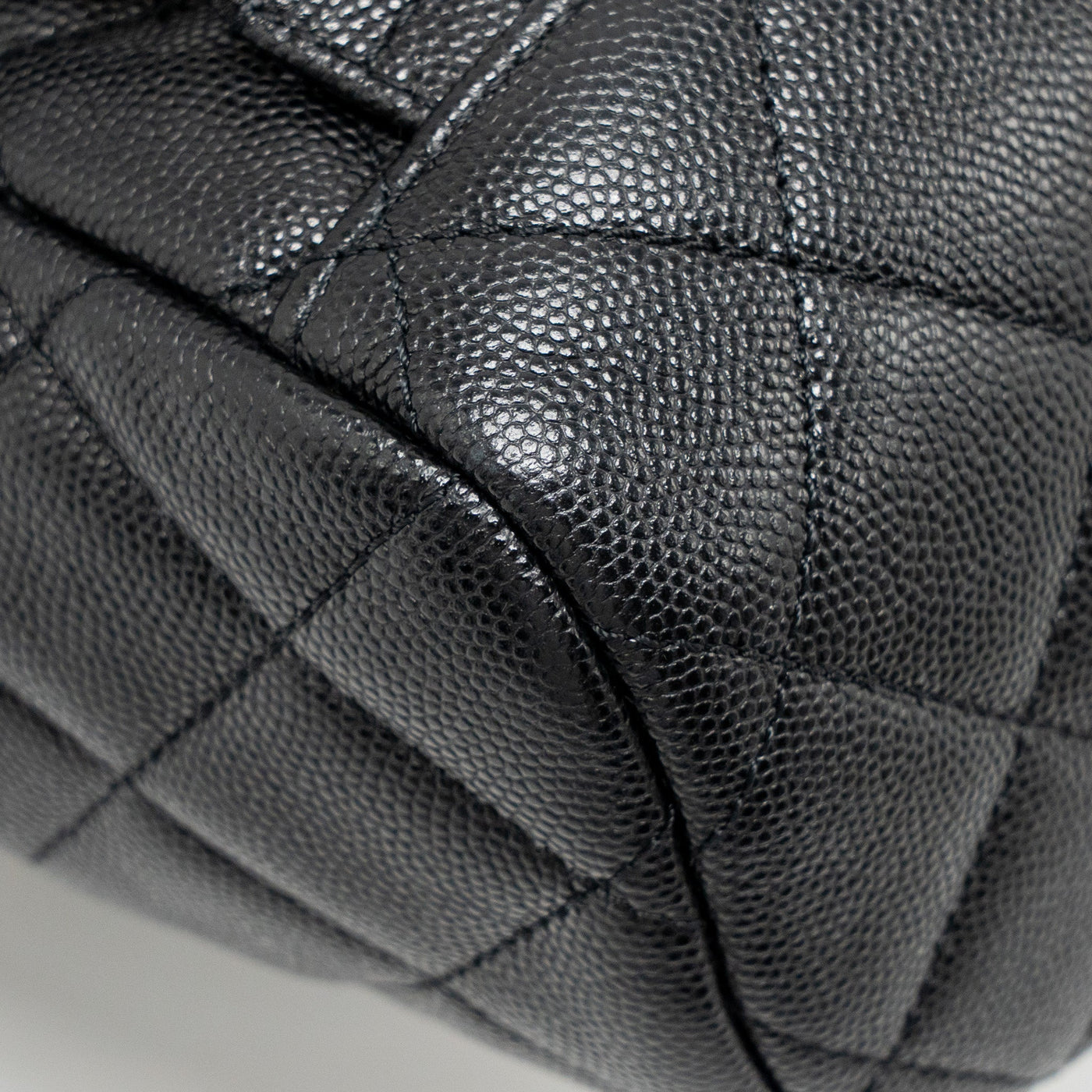 CHANEL QUILTED MINI BACKPACK CAVIAR BLACK LGHW (MICROCHIP)