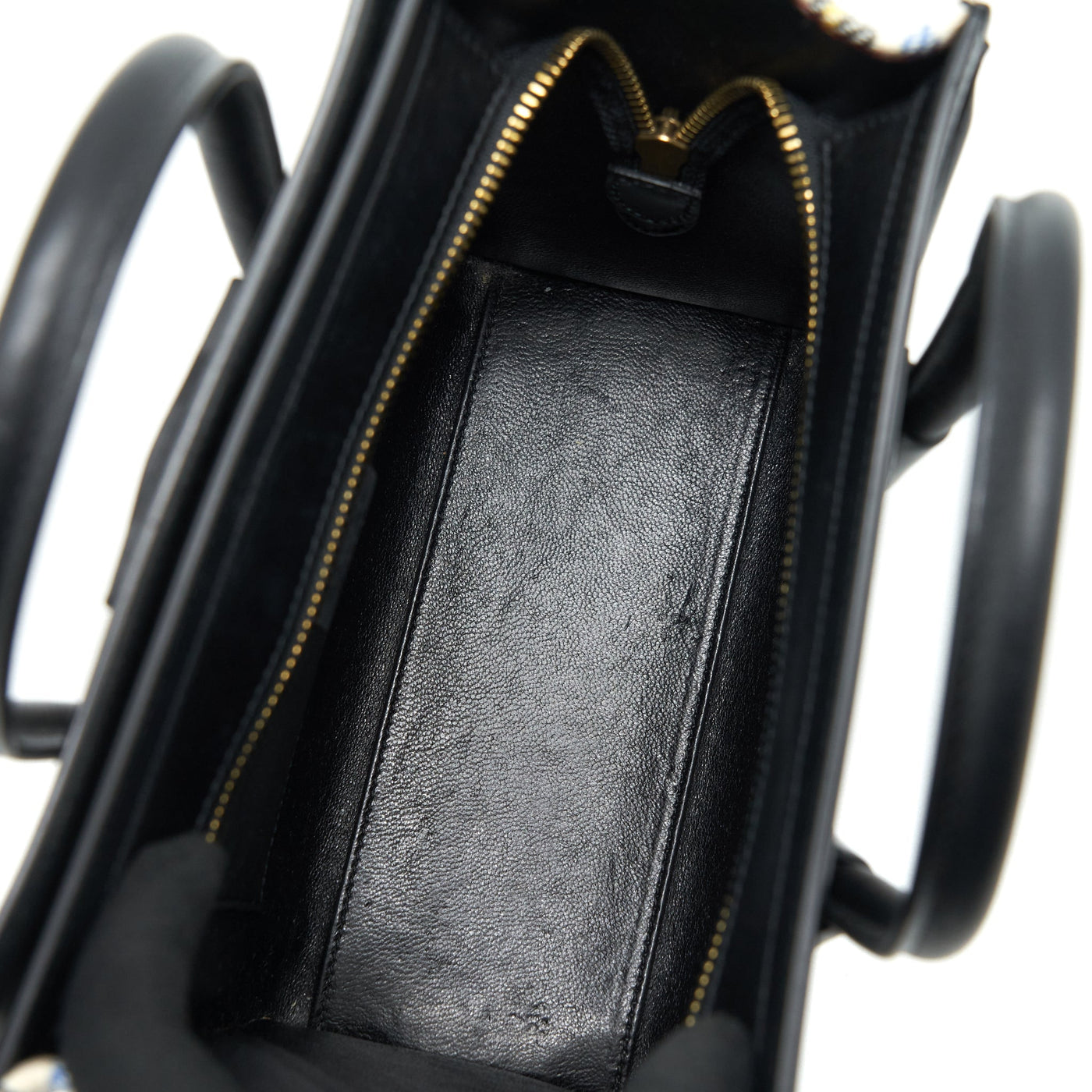 CELINE NANO LUGGAGE BAG FABRIC/ LEATHER MULTICOLOUR