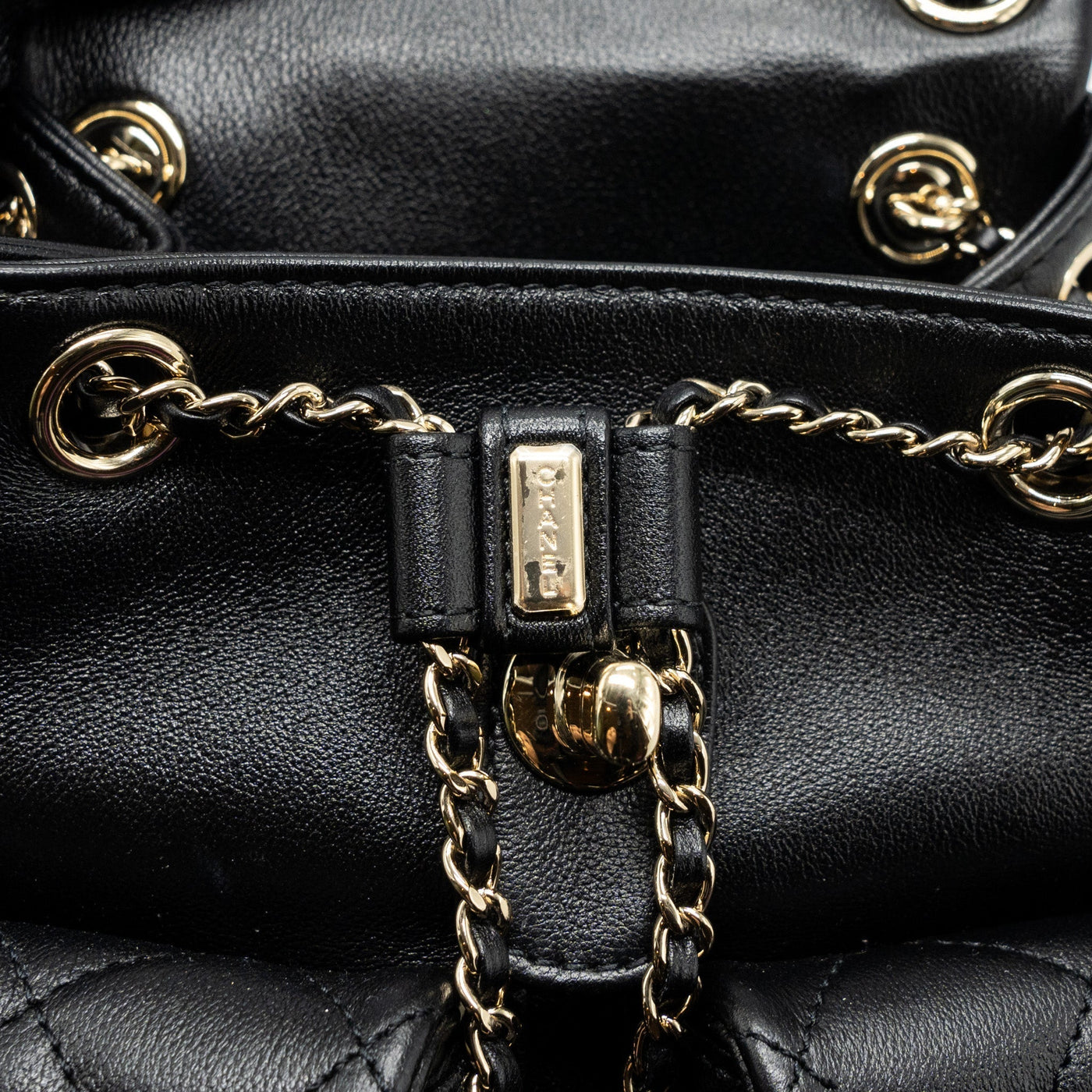 CHANEL 23A MINI TRIPLE PACK BACKPACK CALFSKIN BLACK LGHW (MICROCHIP )