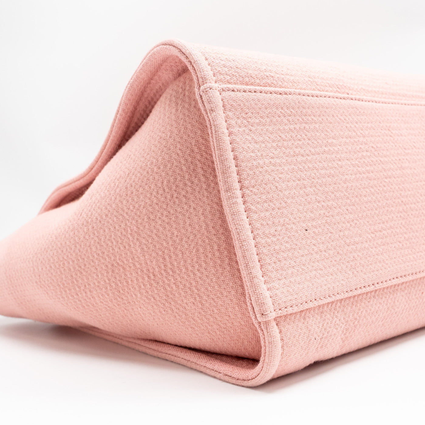 CHANEL DEAUVILLE TOTE BAG CANVAS/LEATHER PINK/WHITE SHW (MICROCHIP)