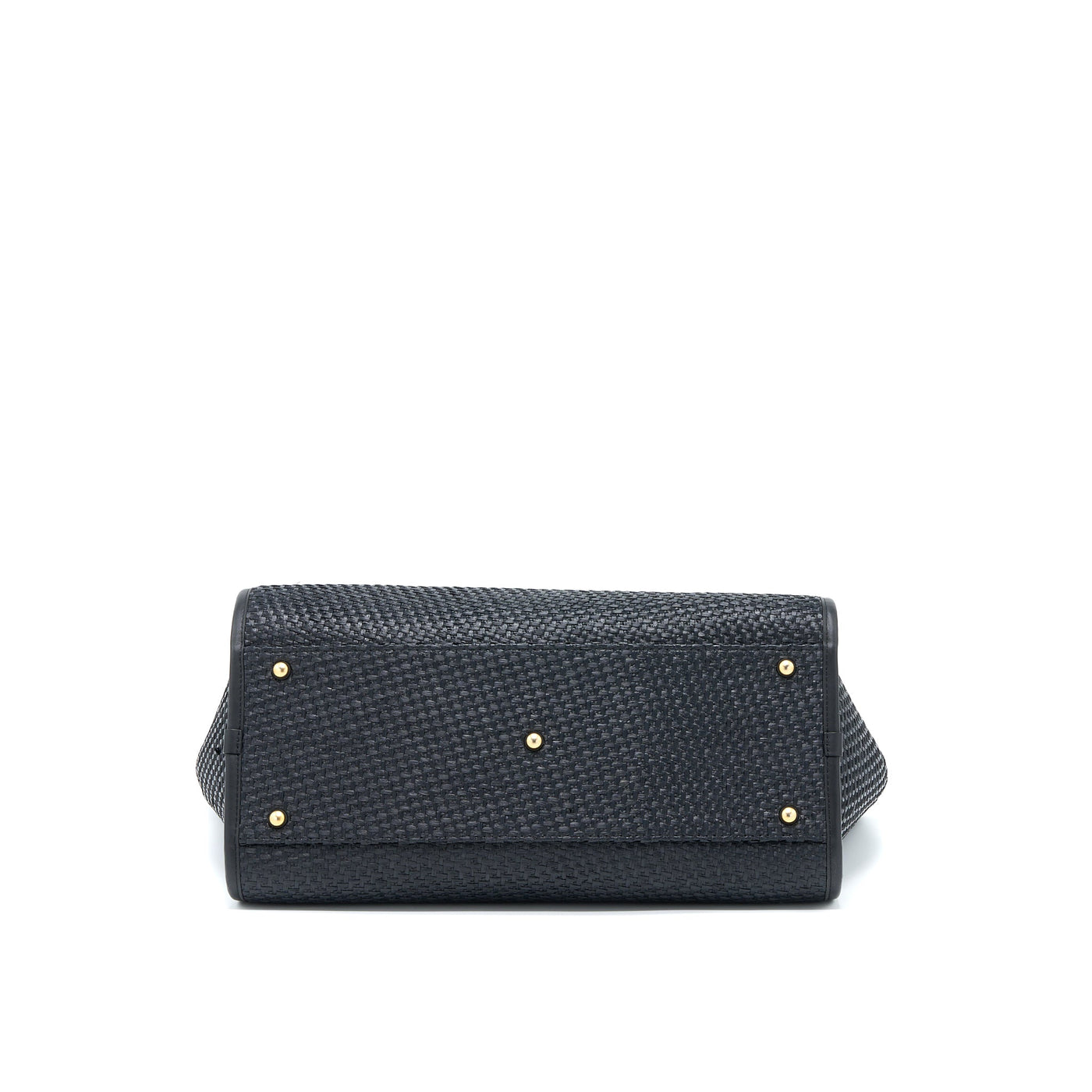 CHANEL BLACK RAFFIA DEAUVILLE TOTE BAG GHW
