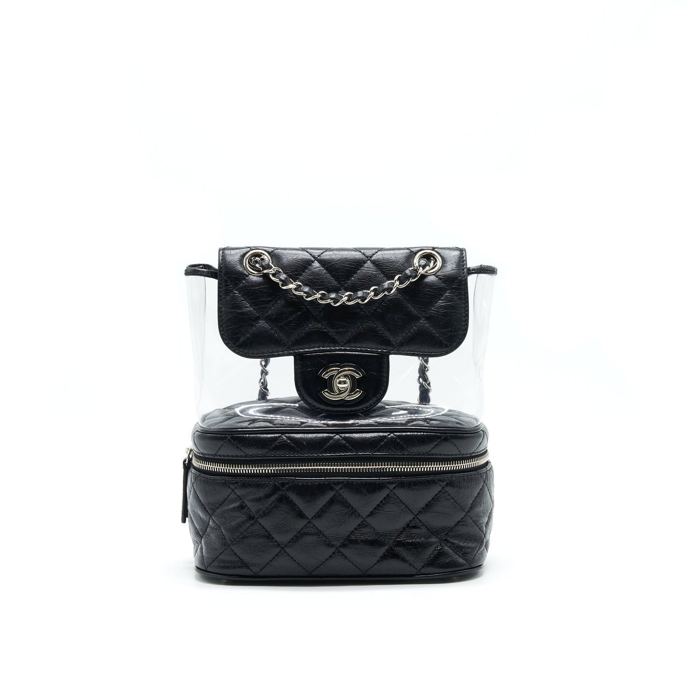 CHANEL TRANSPARENT BACKPACK PVC/ LEATHER BACKPACK