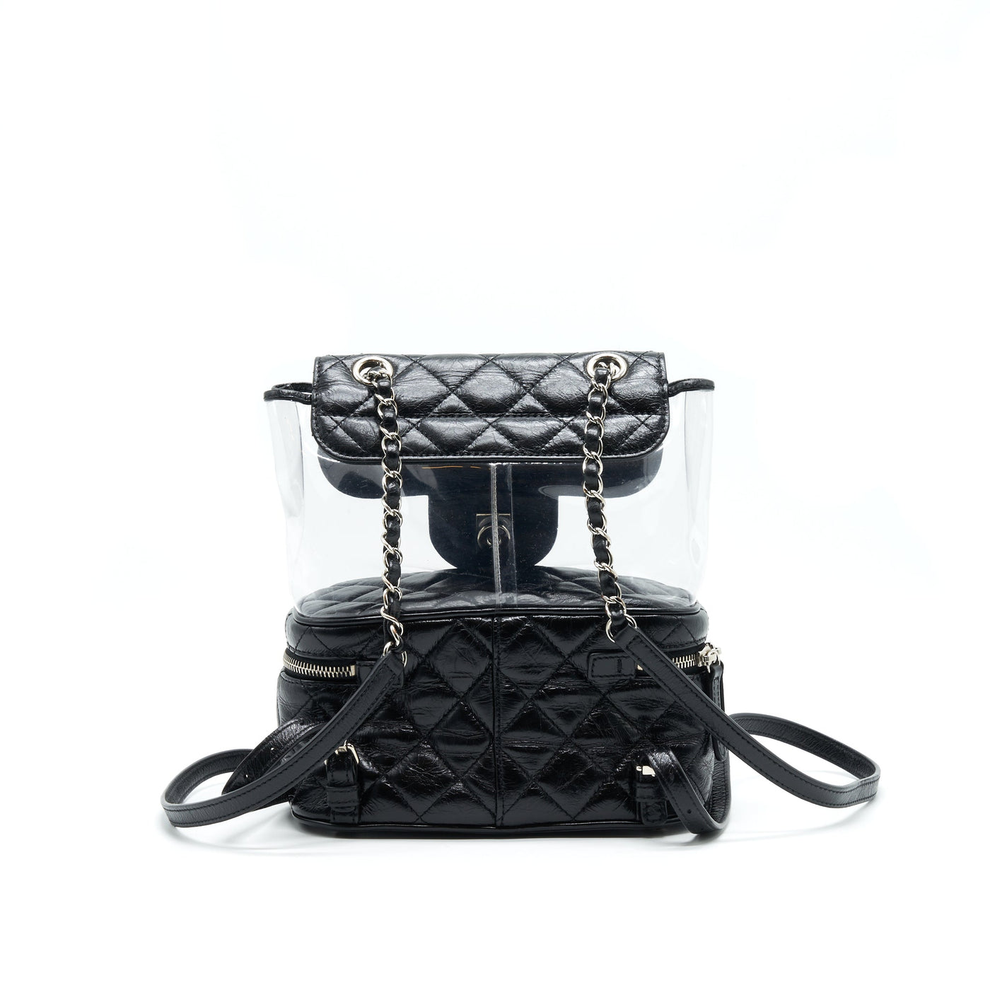 CHANEL TRANSPARENT BACKPACK PVC/ LEATHER BACKPACK