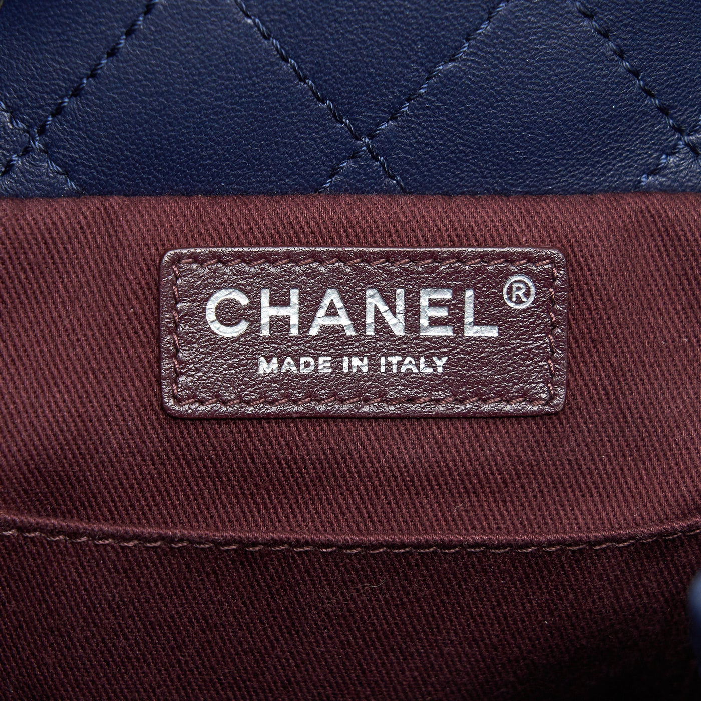 CHANEL QUILTED BACKPACK NAVY BLUE RUTHENIUM SHW