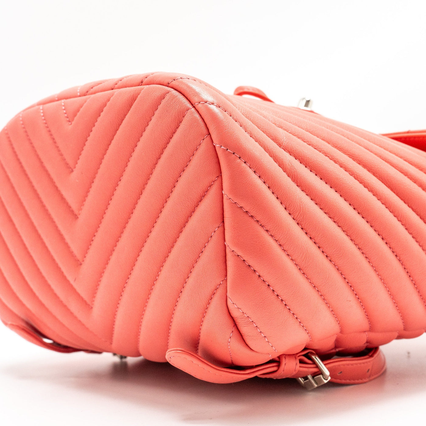 CHANEL SMALL URBAN SPIRIT BACKPACK CHEVRON CALFSKIN PINK SHW