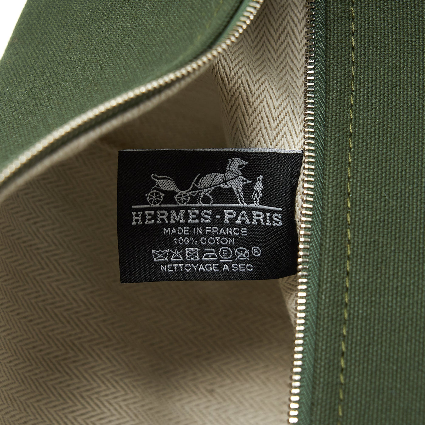 HERMES BRIDE-A-BRAC CASE LARGE MODEL TRAVEL POUCH DARK GREEN