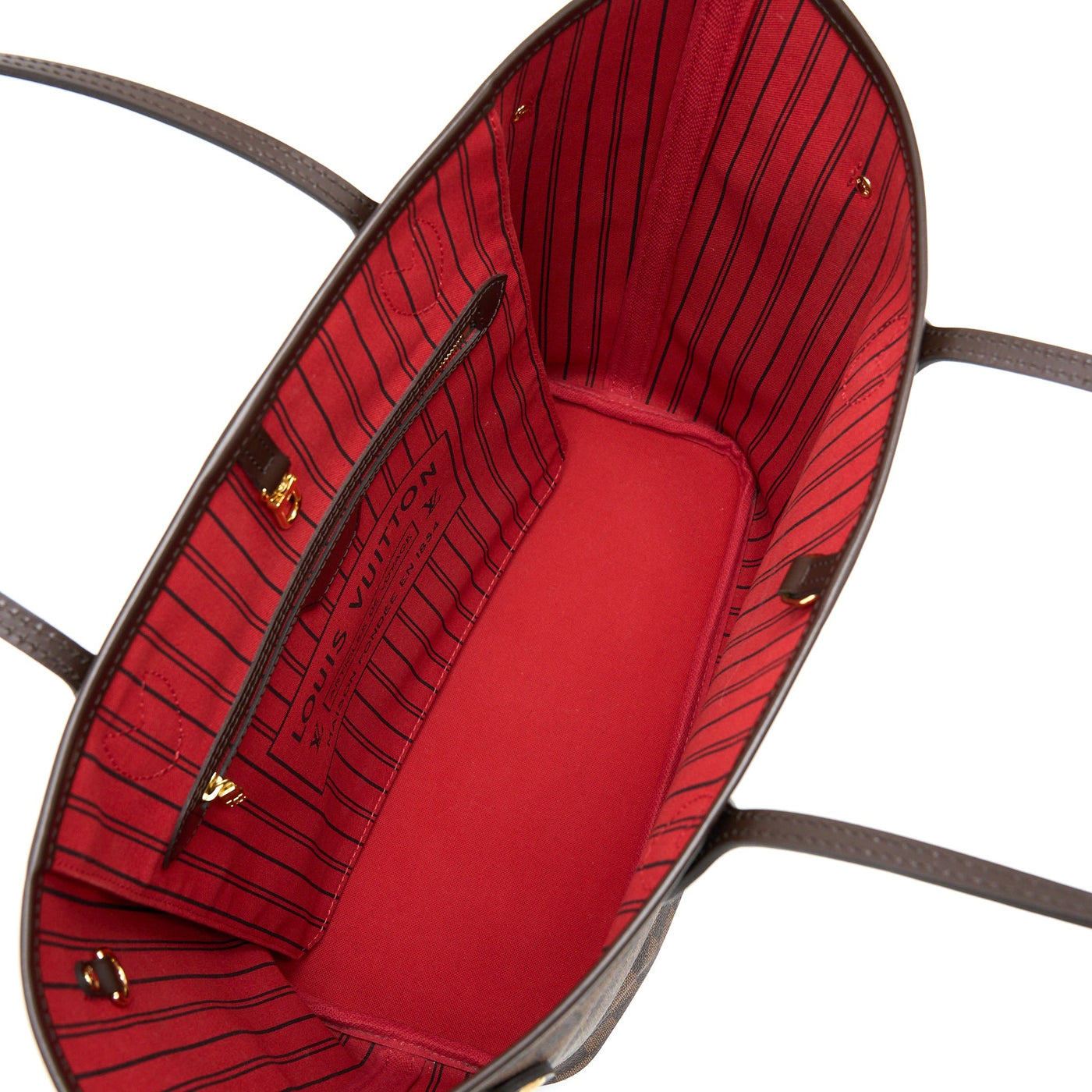 LOUIS VUITTON NEVERFULL MM DAMIER EBENE CHERRY GHW