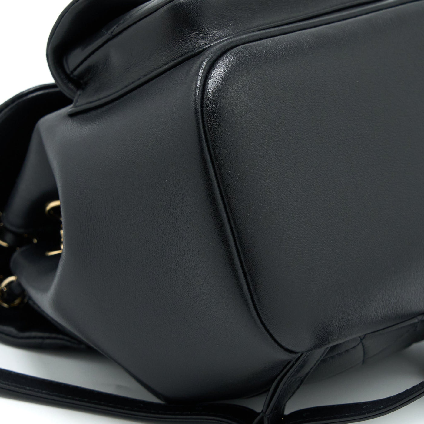 CHANEL 23C DUMA MINI BACKPACK CALFSKIN BLACK LGHW (MICROCHIP)