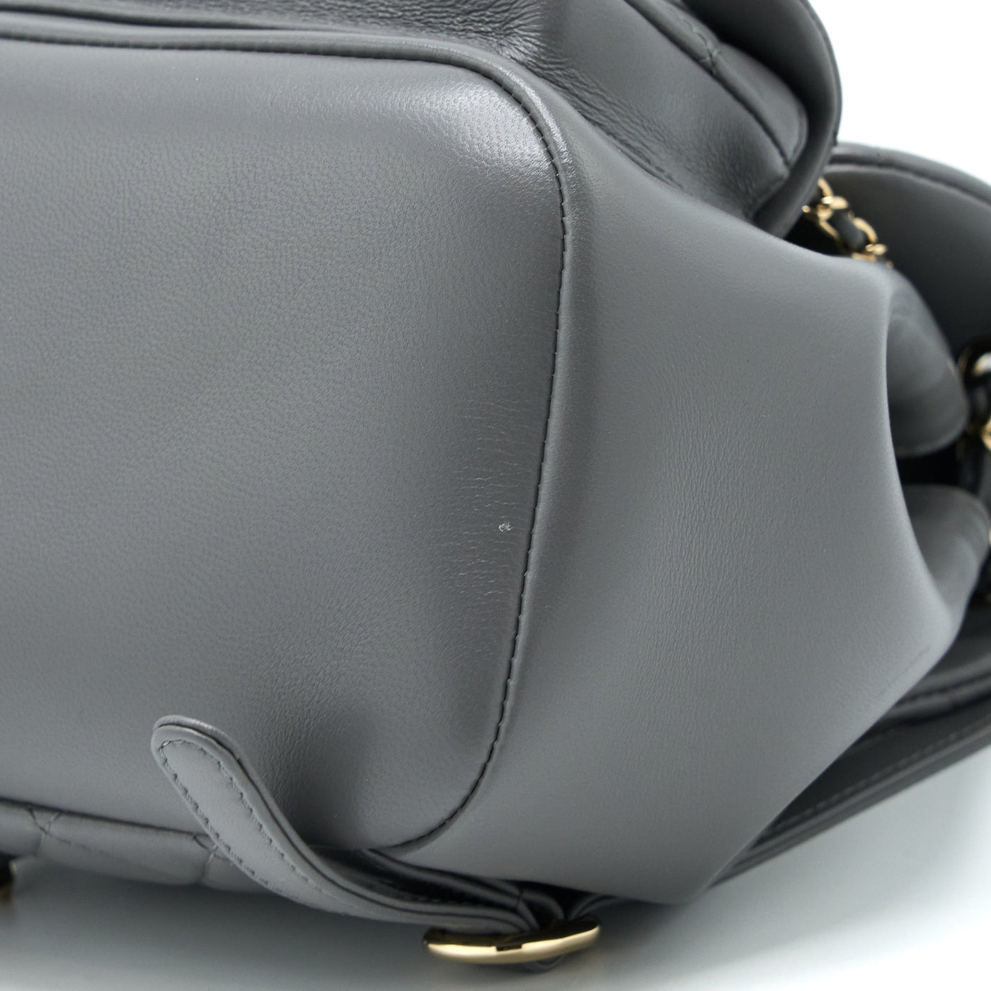 CHANEL 22A MIMI DUMA BACKPACK LAMBSKIN DARK GREY LGHW (MICROCHIP)