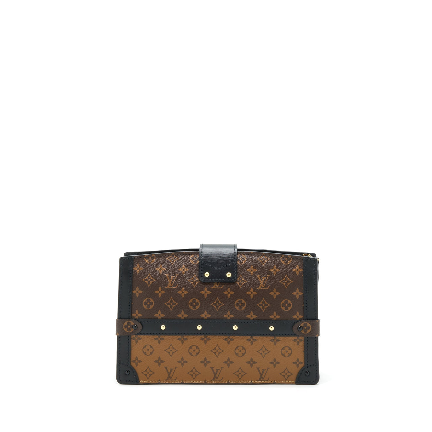 LOUIS VUITTON TRUNK CLUTCH BAG MONOGRAM REVERSE CANVAS YEAR 2019