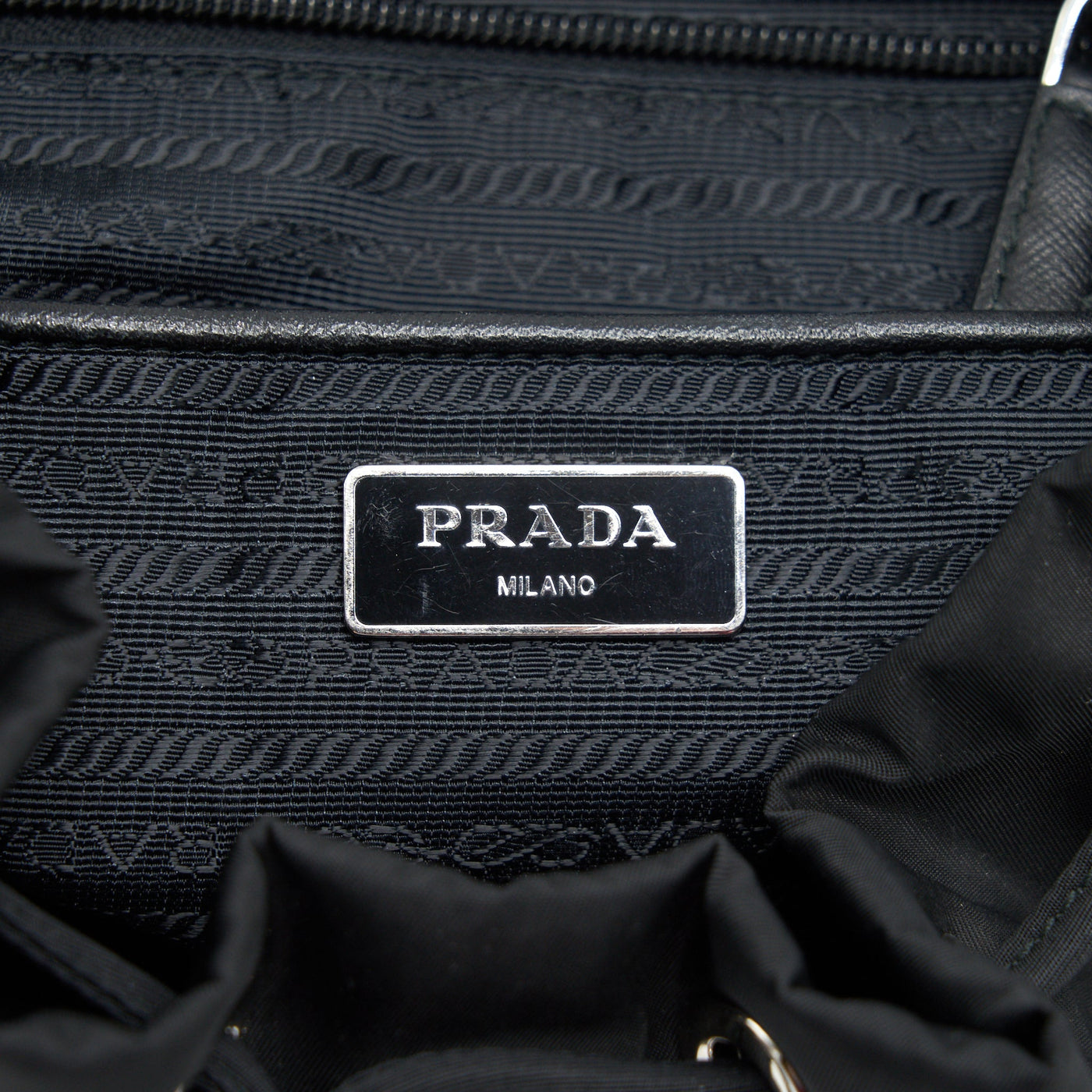 PRADA NYLON BACKPACK BLACK SHW