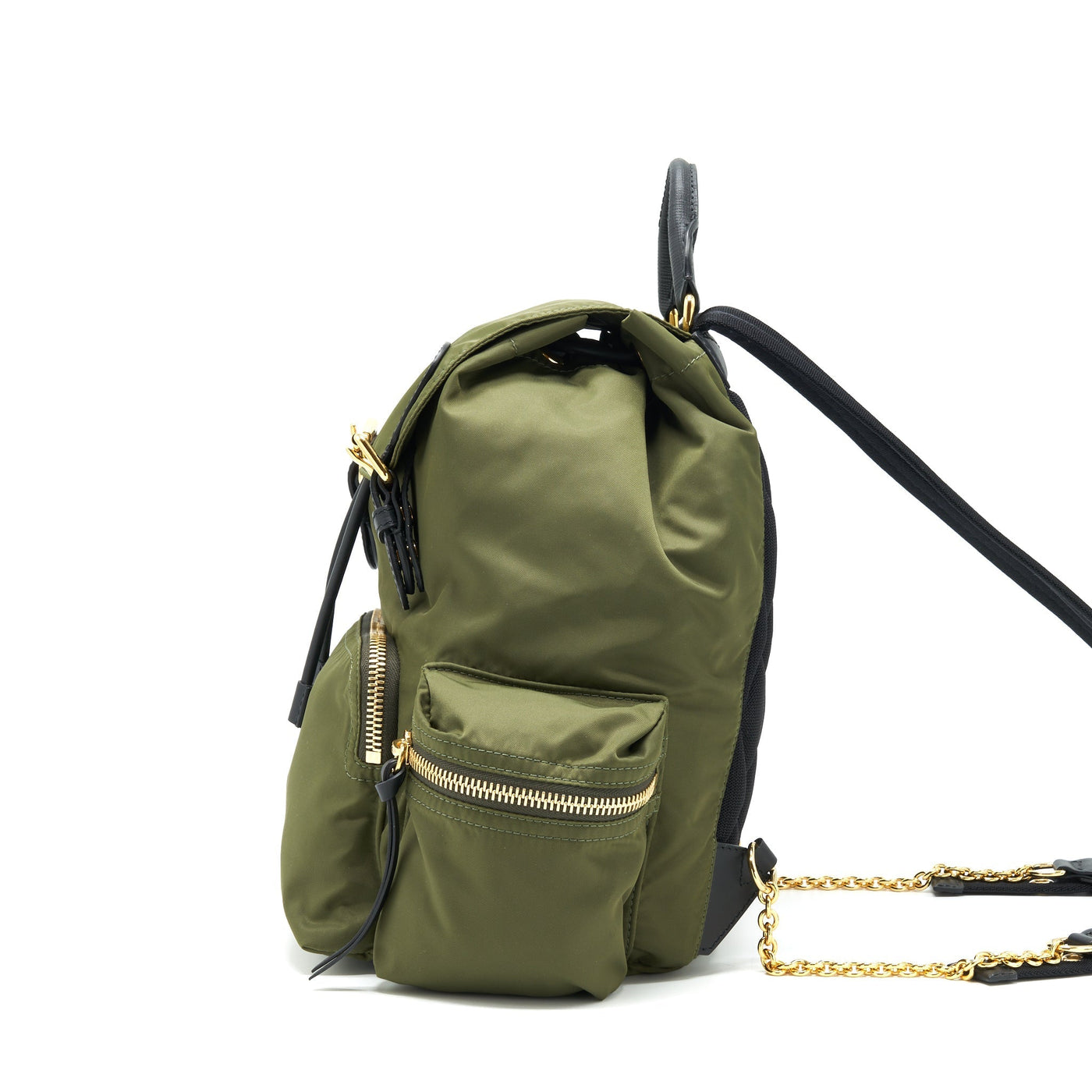 BURBERRY NYLON RUCKSACK BACKPACK GREEN GHW
