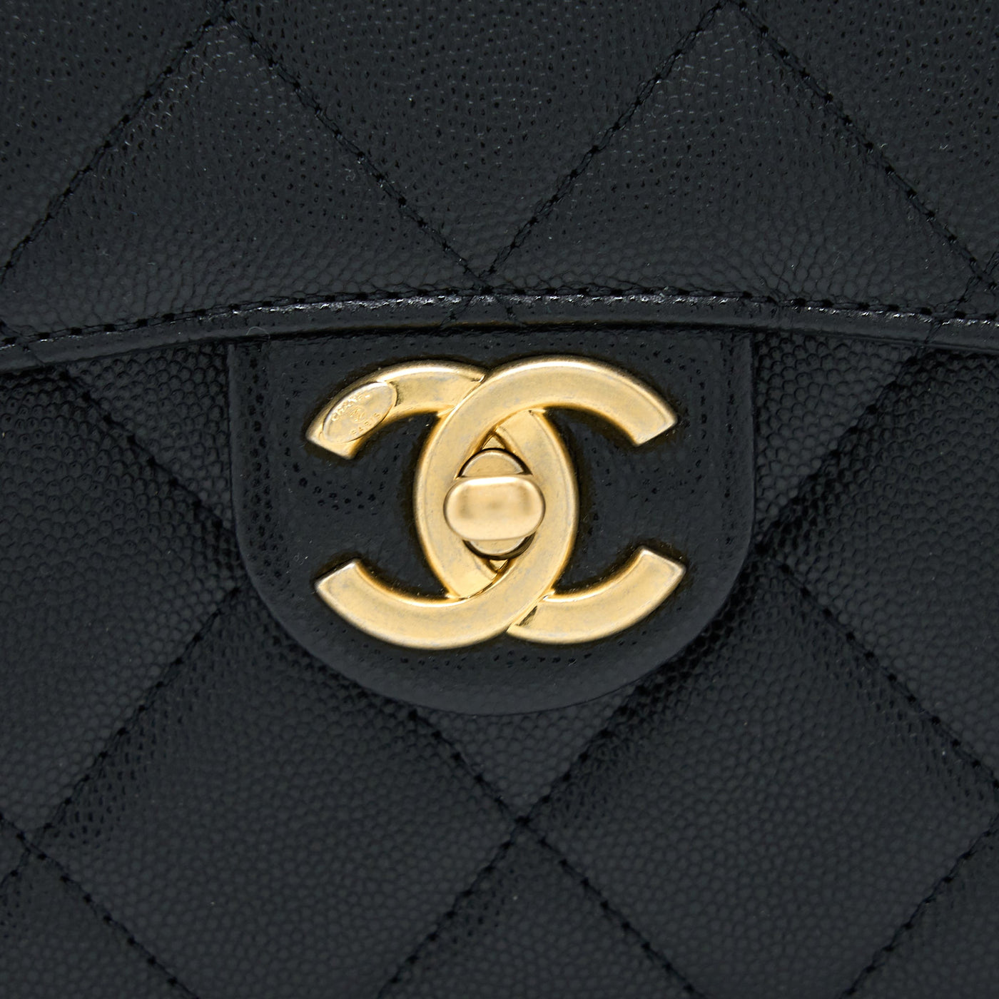 CHANEL 22B ROUND MESSENGER BAG GRAINED CALFSKIN BLACK BRUSHED GHW (MICROCHIP)