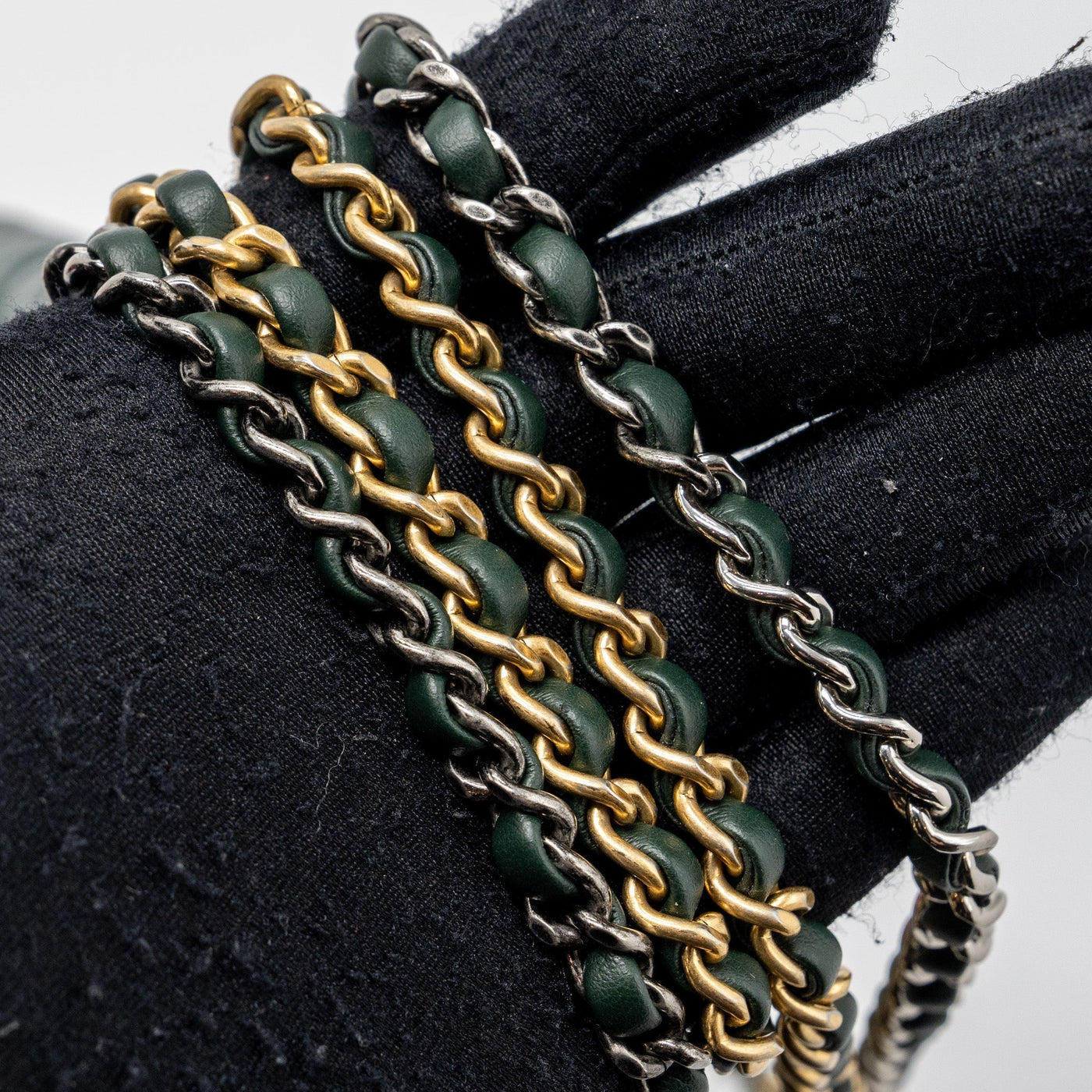 CHANEL SMALL GABRIELLE BACKPACK AGED CALFSKIN DARK GREEN MULTICOLOUR HARDWARE