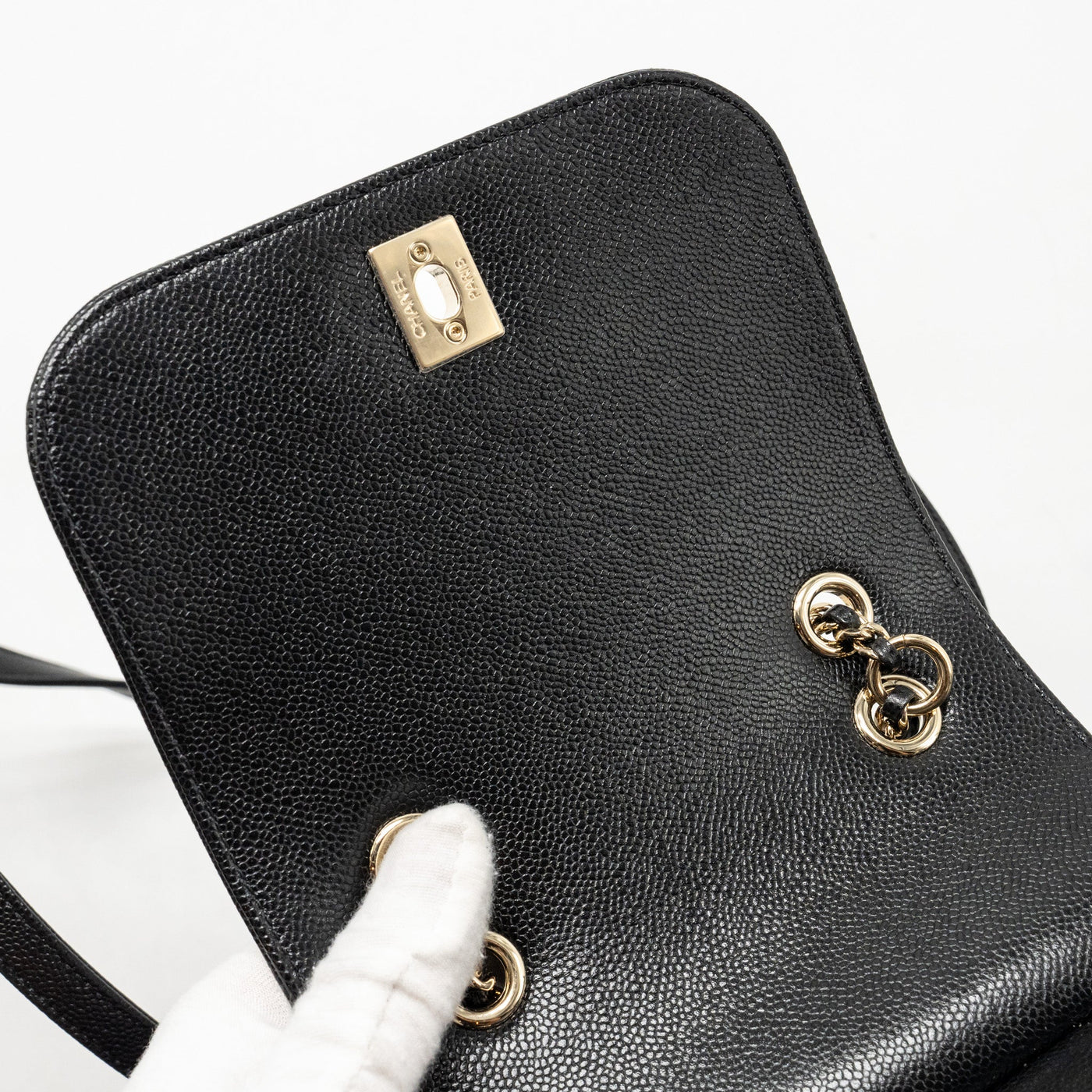 CHANEL AFFINITY BACKPACK CAVIAR BLACK LGHW (MICROCHIP)