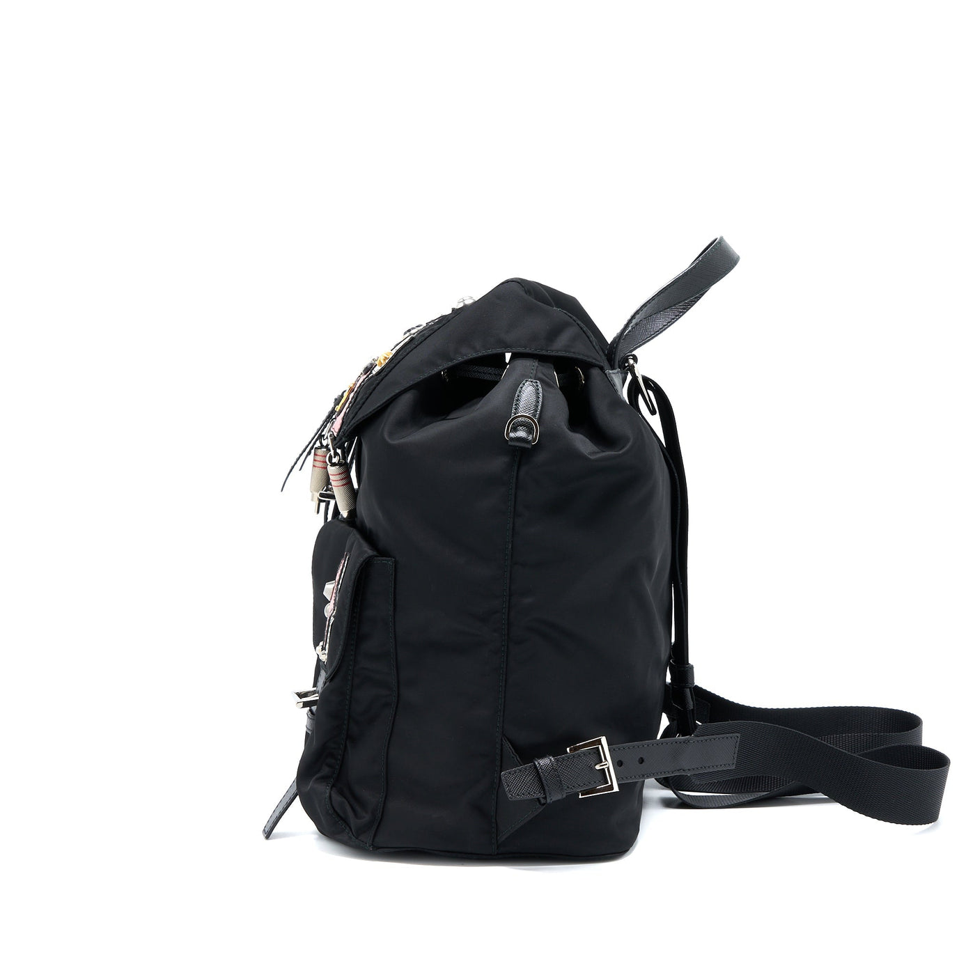 PRADA BACKPACK NYLON BLACK/ MULTICOLOURED SHW