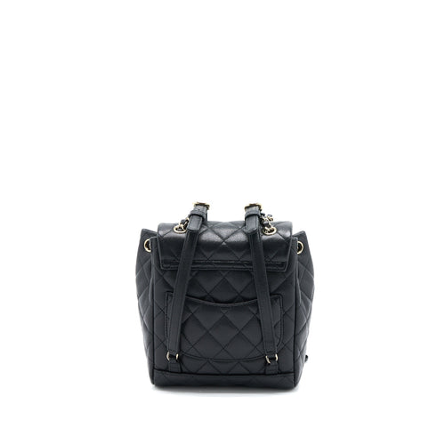 CHANEL 23S MINI FLAP BACKPACK CAVIAR BLACK LGHW (MICROCHIP)