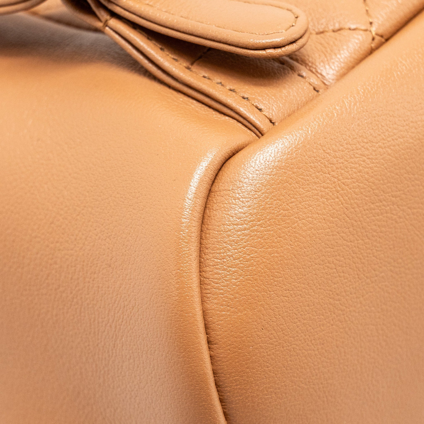 CHANEL 24P MINI DUMA BACKPACK CALFSKIN CARAMEL LGHW (MICROCHIP)