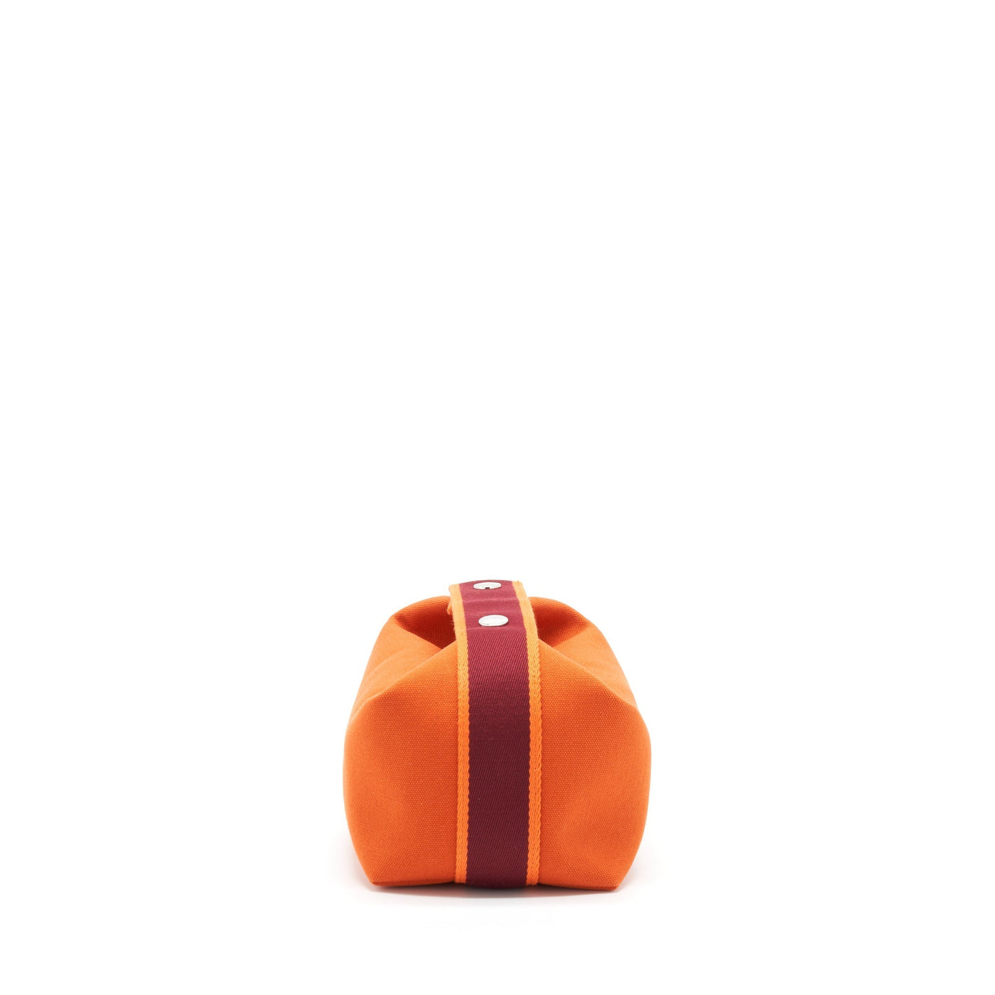HERMES TROUSSE DE TOILETTE BRIDE A BRAC CANVAS TRAVEL POUCH ORANGE FEU