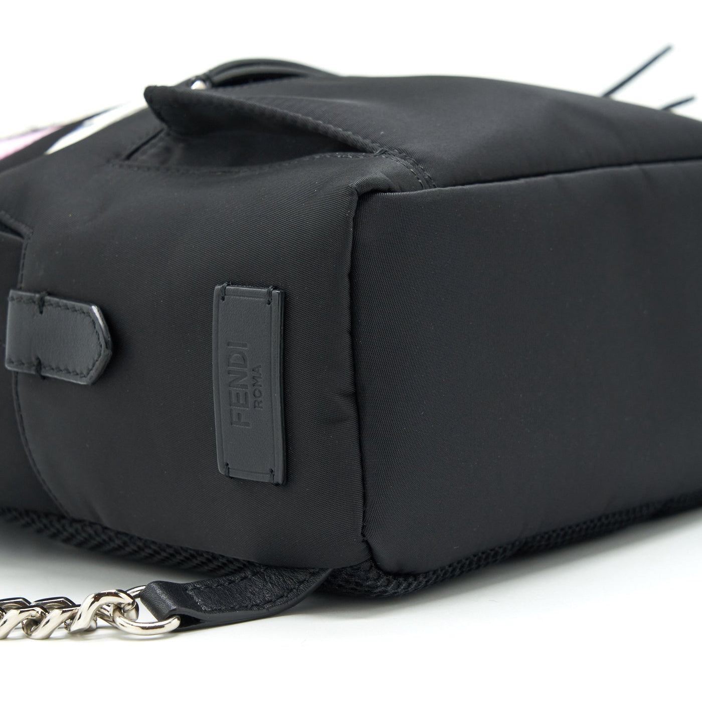 FENDI MINI MONSTER BACKPACK BLACK/ MULTICOLOUR SHW