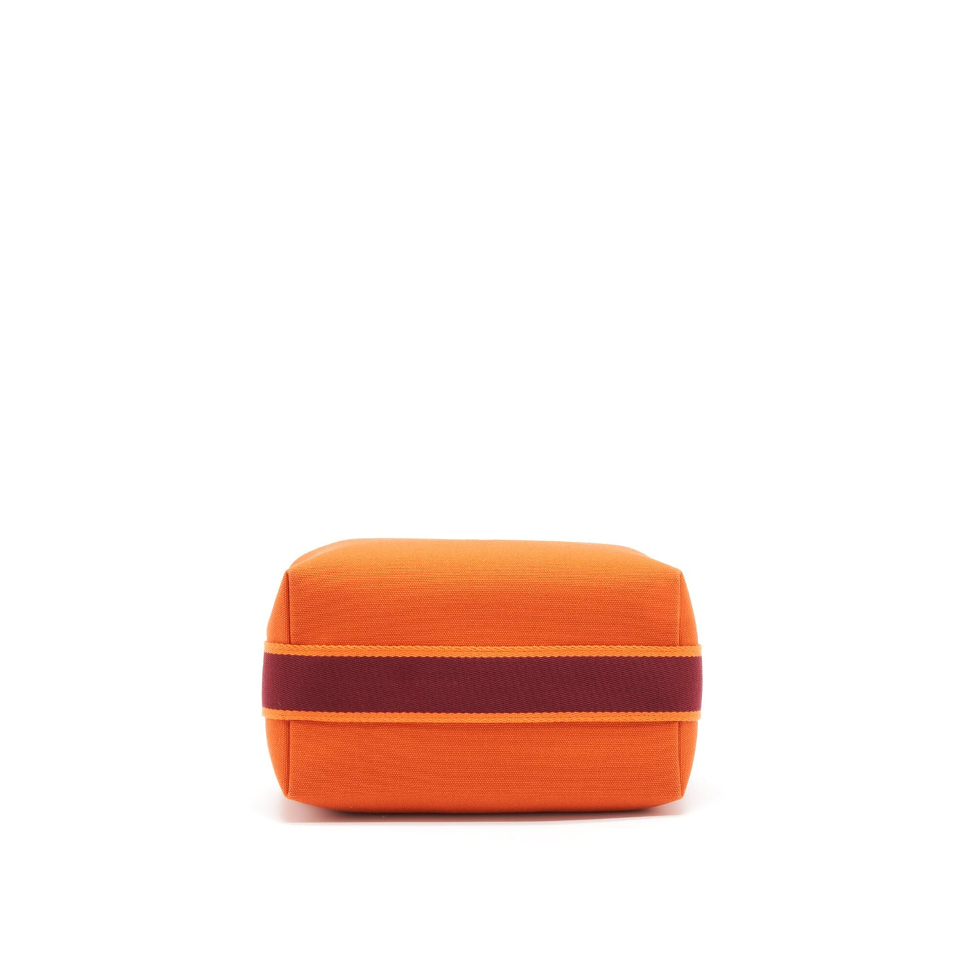 HERMES TROUSSE DE TOILETTE BRIDE A BRAC CANVAS TRAVEL POUCH ORANGE FEU