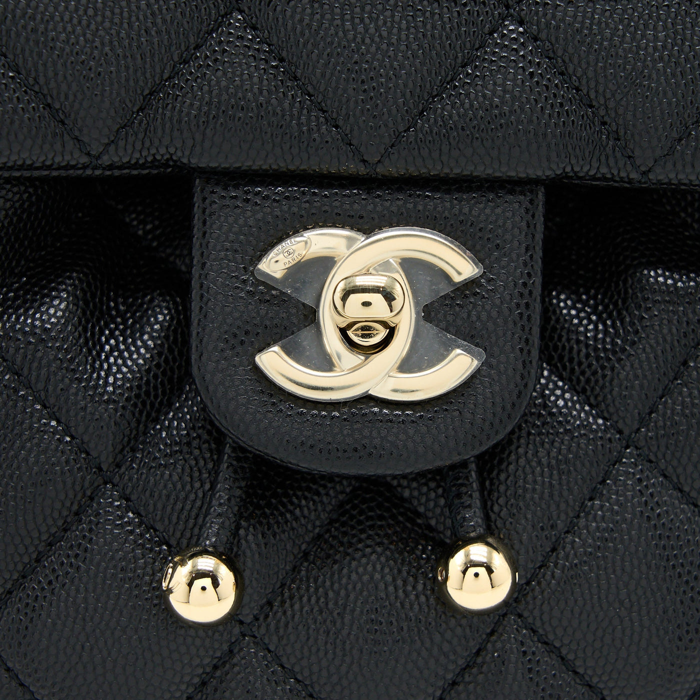 CHANEL 23S MINI FLAP BACKPACK CAVIAR BLACK LGHW (MICROCHIP)