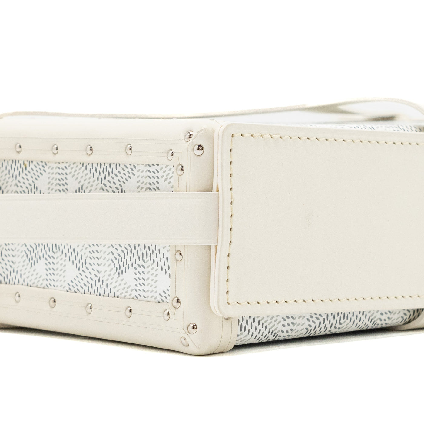 GOYARD MINAUDIERE TRUNK BAG GOYARDINE CANVAS / LEATHER WHITE SHW