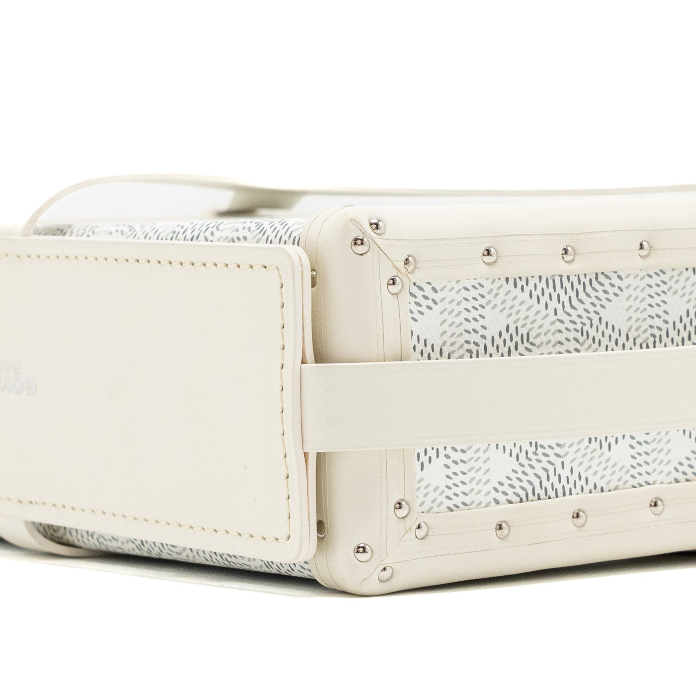 GOYARD MINAUDIERE TRUNK BAG GOYARDINE CANVAS / LEATHER WHITE SHW