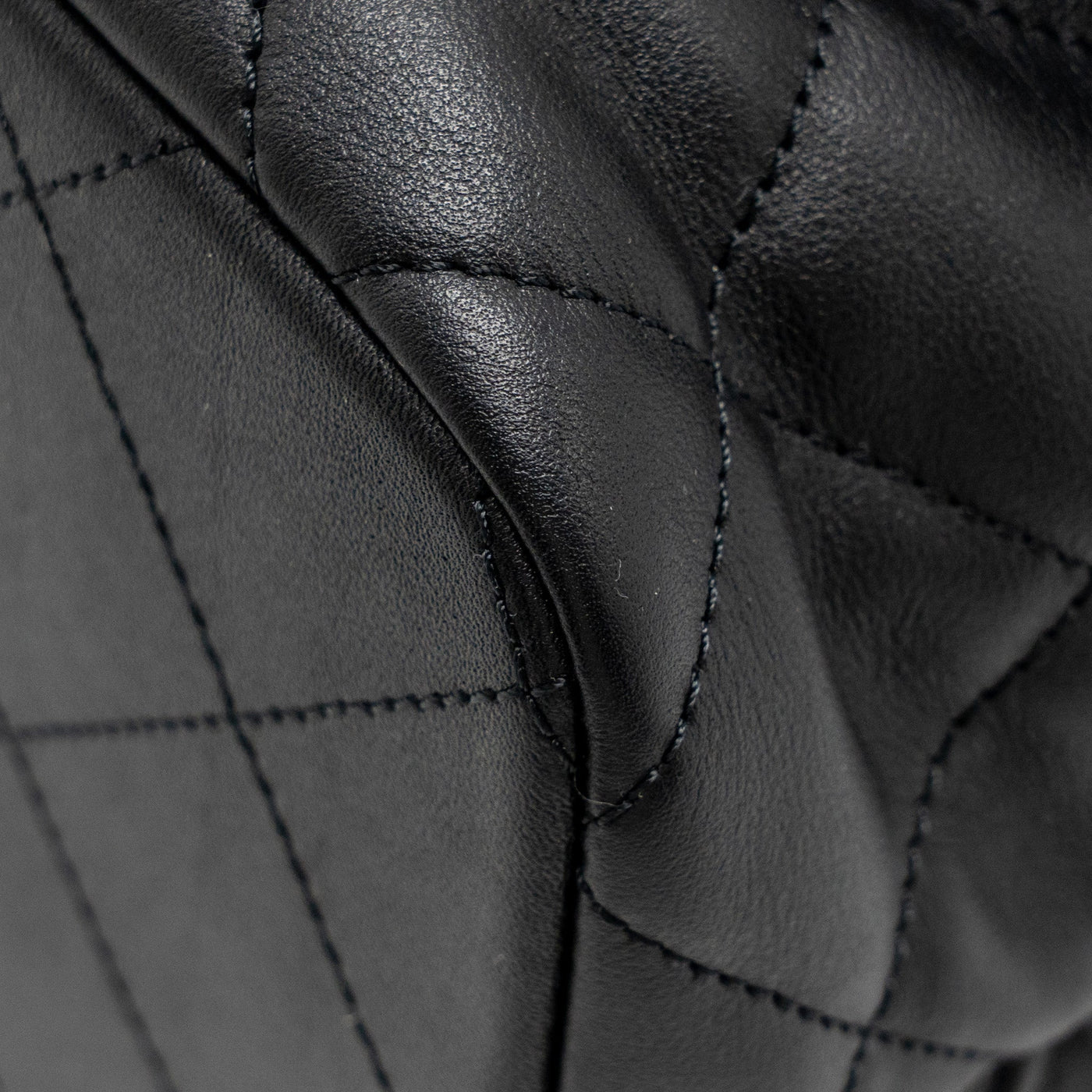 CHANEL DRAWSTRING TWO POCKETS BACKPACK CALFSKIN BLACK LGHW (MICROCHIP)