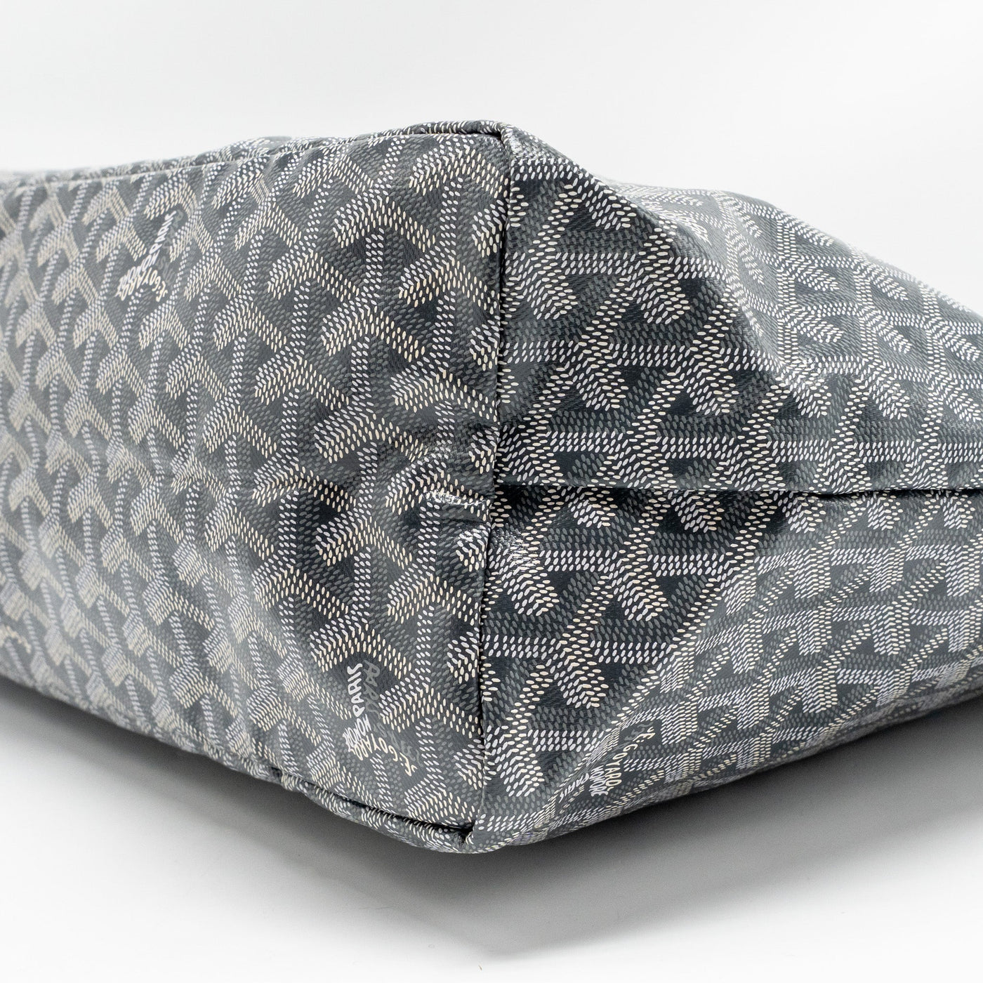 GOYARD SAINT LOUIS PM TOTE GOYARDINE CANVAS/CALFSKIN GREY SHW