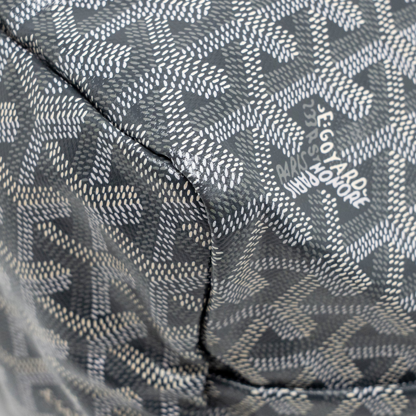 GOYARD SAINT LOUIS PM TOTE GOYARDINE CANVAS/CALFSKIN GREY SHW